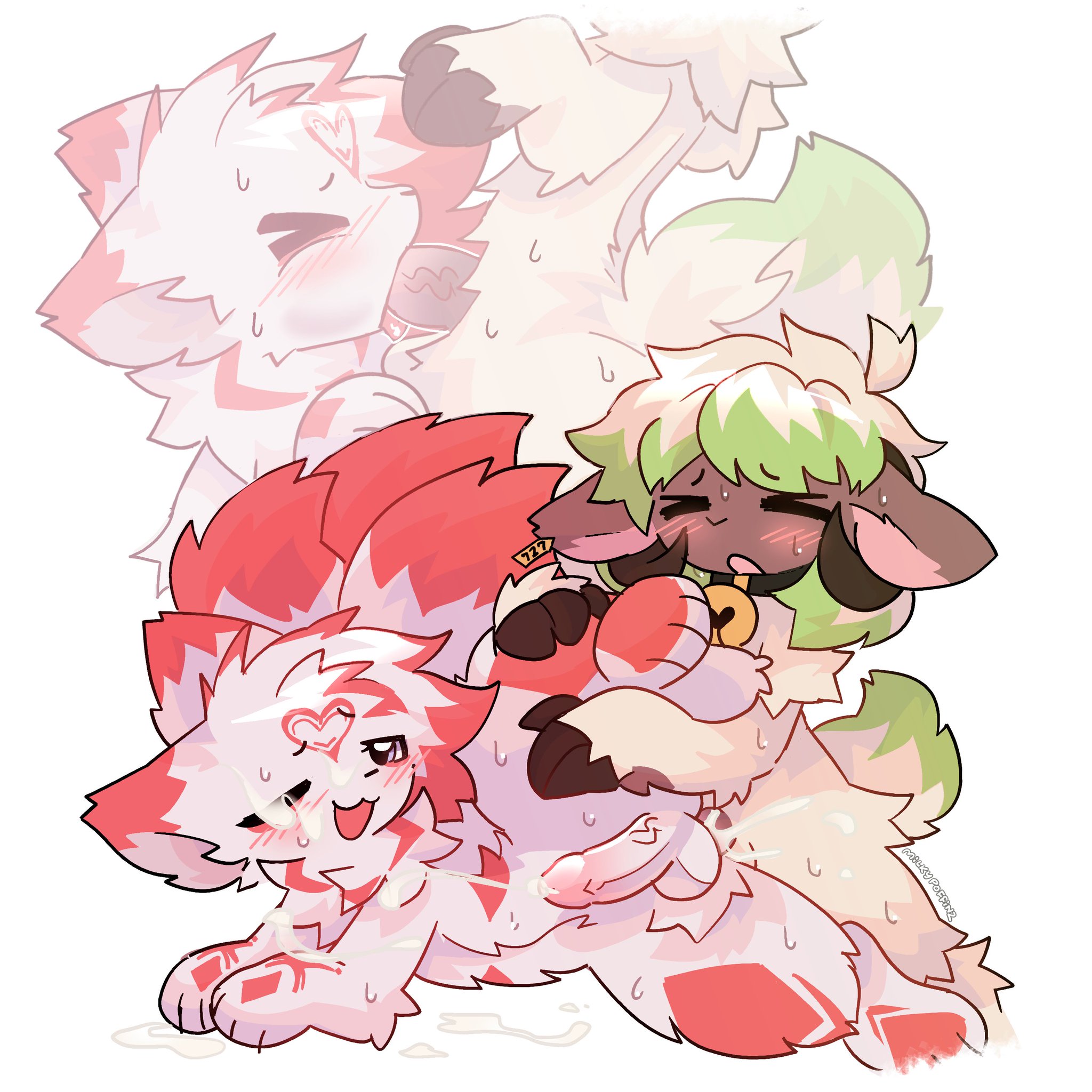 2boys, cum, femboy, furry, gay, gay sex, male, milkypoffinz, pinkpoffinz, twitter, yiff