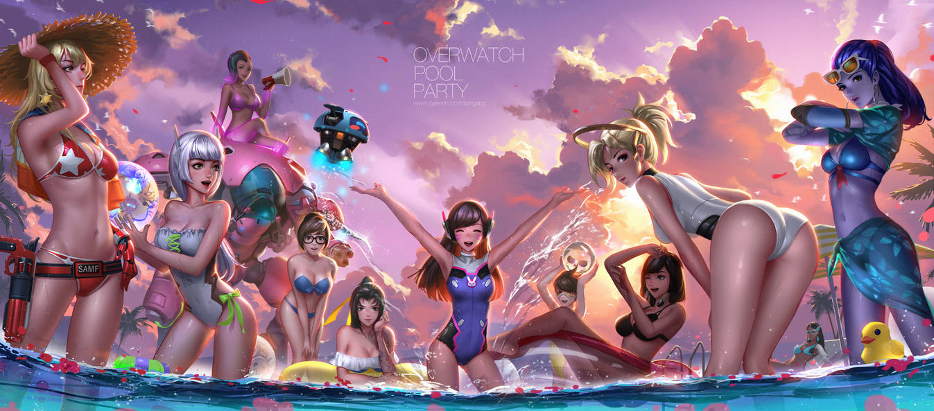 11girls 2d 6+girls american_cassidy asian bikini cole_cassidy cote_d'azur_widowmaker d.va dark-skinned_female dark_skin egyptian female female_only genderswap genderswap_(mtf) genji genji_(female) glasses hanzo_(female) hanzo_shimada human indian latina liang_xing mei_(overwatch) mercy multiple_girls overwatch pharah pool_party rule_63 snowball_(overwatch) sombra swimsuit symmetra tracer widowmaker