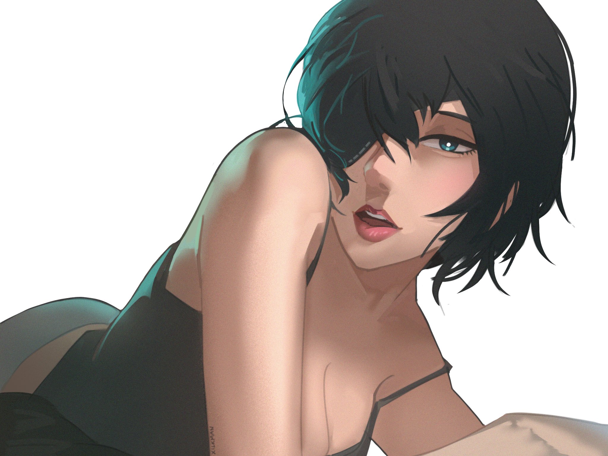 1girls, ass, big ass, big breasts, breasts, chainsaw man, cleavage, female, female only, himeno (chainsaw man), looking at viewer, seductive, xilkman