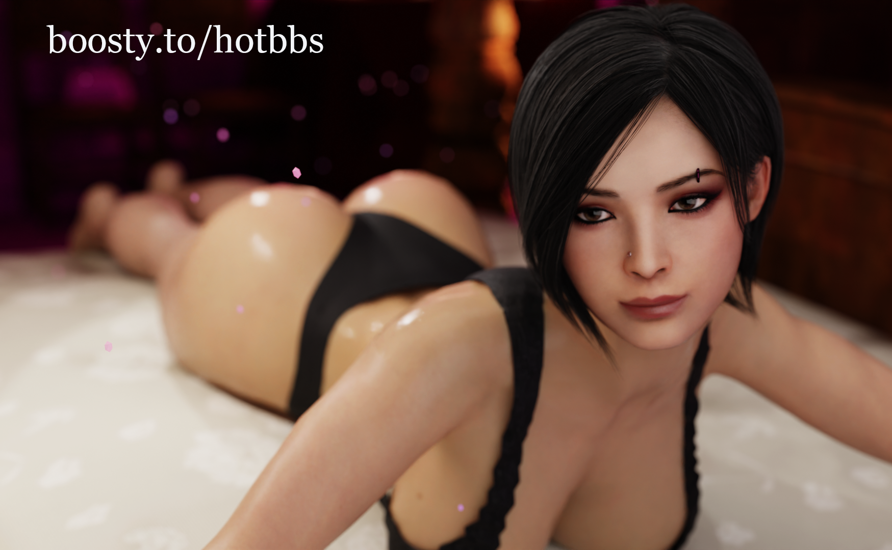 3d, ada wong, asian, asian female, ass, ass focus, bikini, blender, female, resident evil, resident evil 4, solo