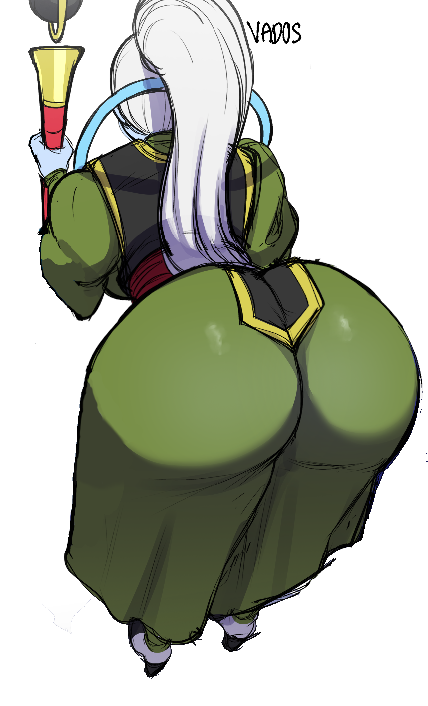 angel angel_(dragon_ball) big_ass blackwhiplash blue_skin blue_skinned_female bwl dragon_ball dragon_ball_super edit female huge_ass large_ass ponytail third-party_edit vados voluptuous voluptuous_female