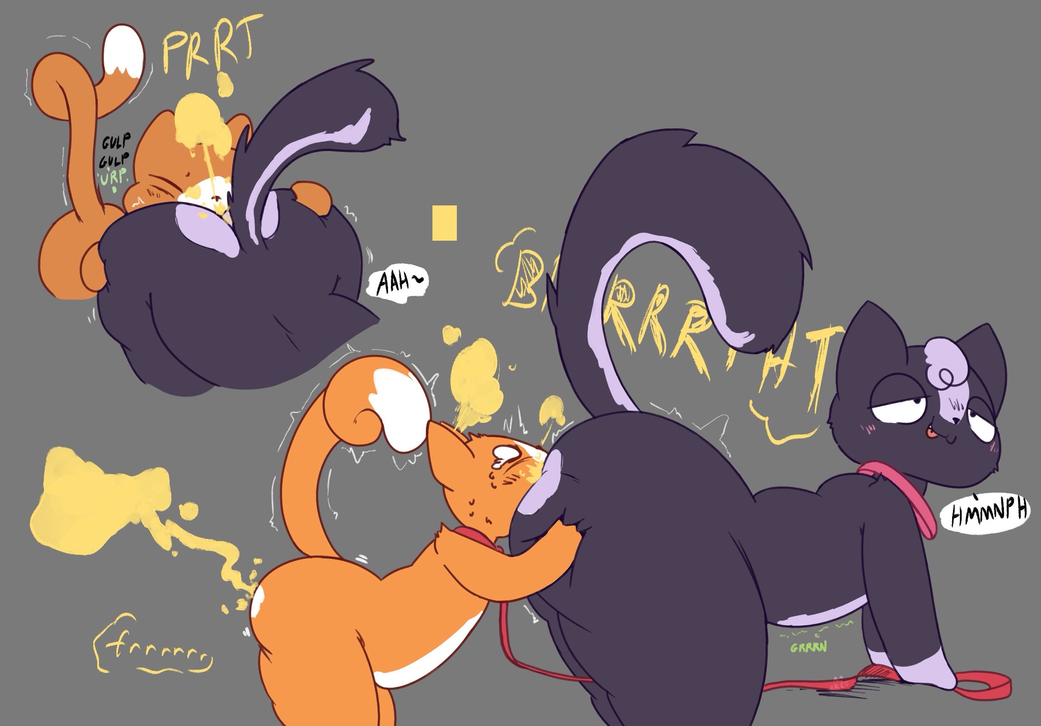 cat, face in ass, facefart, fart, fart swallowing, farting down throat, furry, skunk