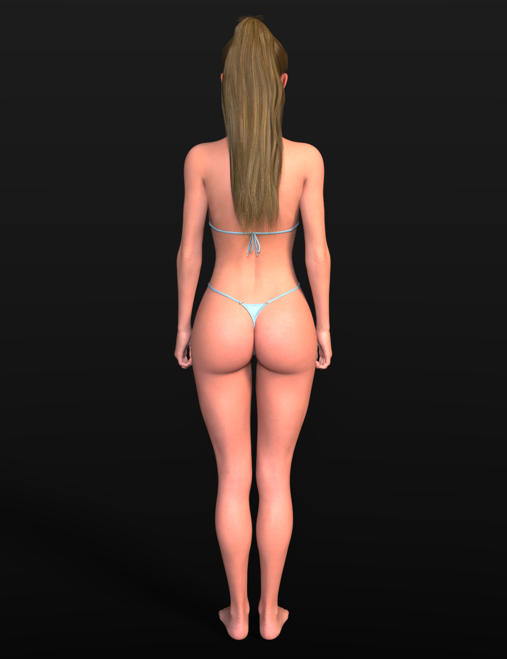 1girls 3d back_view bikini daz_studio female female_only full_body real_person solo stormlux18 thong thong_bikini
