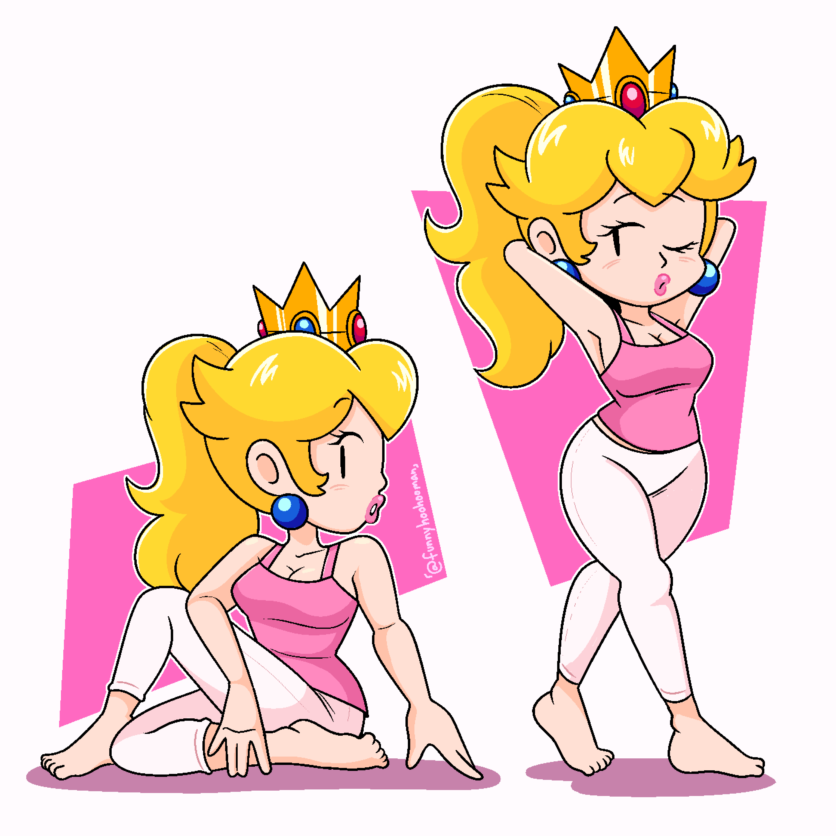 breasts funnyhoohooman mario_(series) nintendo princess_peach tagme