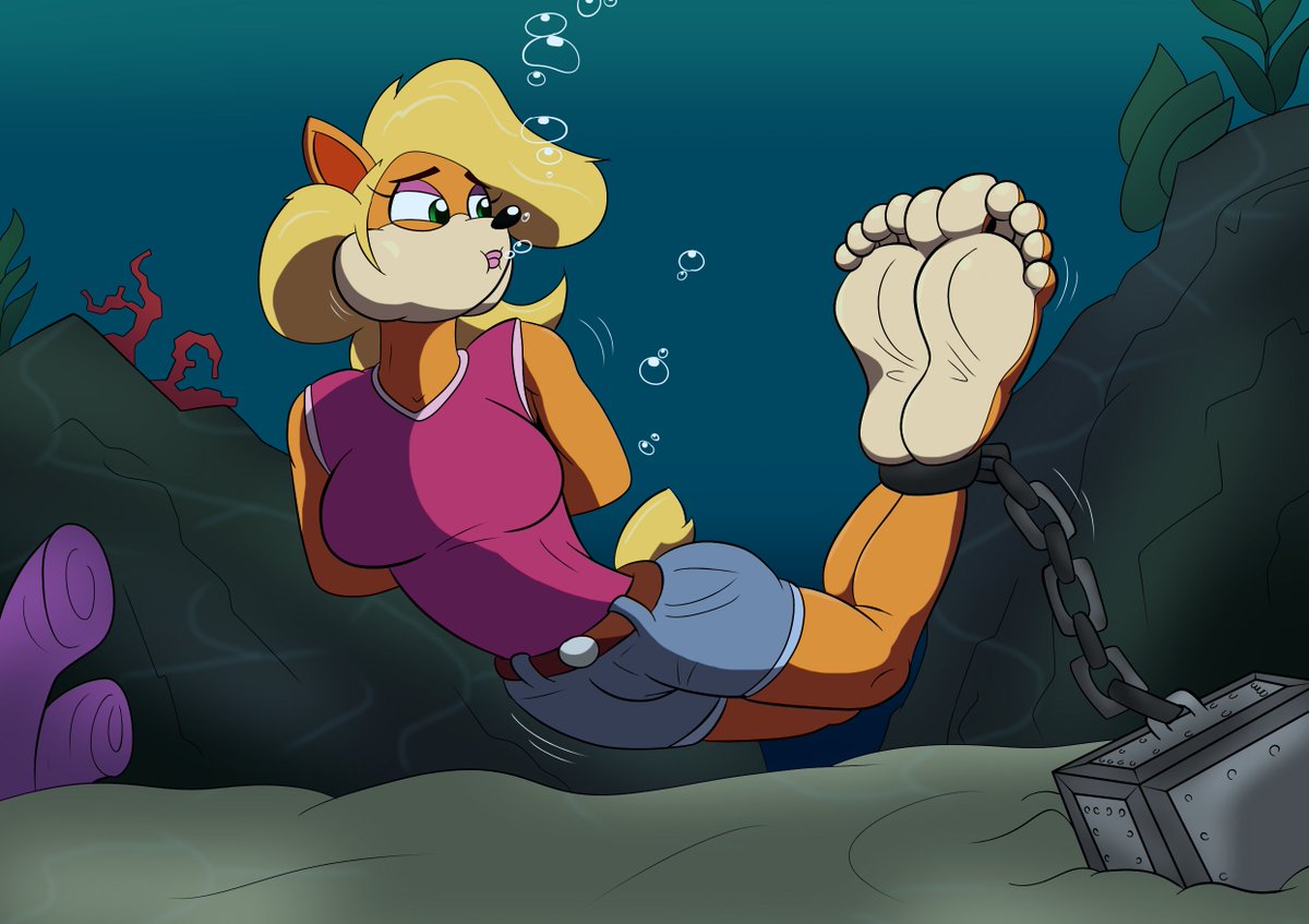 1girls air_bubbles anthro bandicoot barefoot big_breasts bondage breasts bubbles cameltoe clothed crash_(series) drowning feet female fetish foot_fetish furry naughty_dog ocean raxelmaestro ricowolfdog sea solo sony_interactive_entertainment tawna_bandicoot underwater underwater_peril_aladdin water