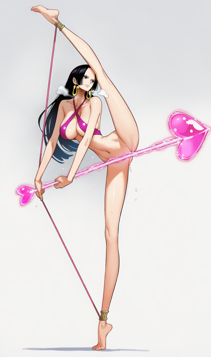 1girls, ai generated, black hair, black-haired female, boa hancock, dreamoff, female, female only, one piece