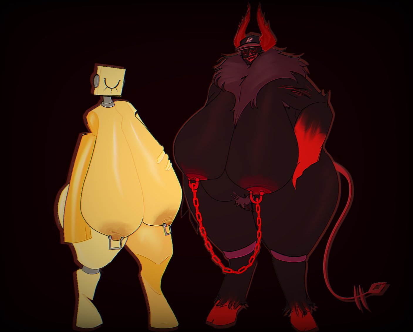 areolae, big breasts, breasts, crossover, die of death (roblox), female, forsaken (roblox), guest (roblox), guest 666, guest 666 (forsaken), harken (die of death), large breasts, nipples, nude, pierced nipples, pubic hair, roblox, roblox game, robloxian, slutmoth, standing, tagme, thick thighs, thighs