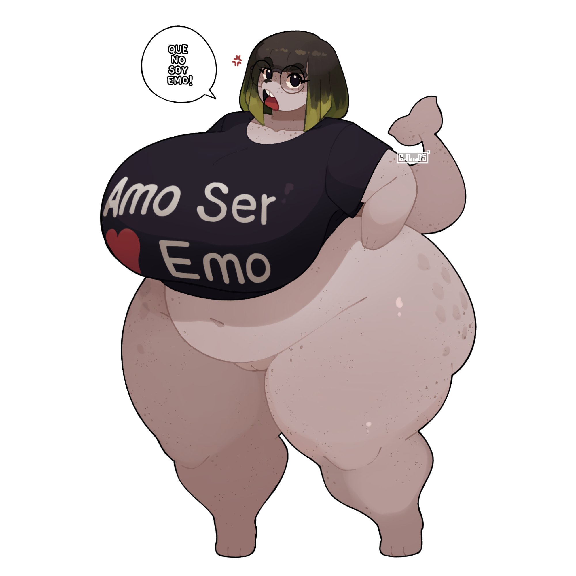 1girls, fat, fat female, female, female only, original, original character, seal, solo, srnava, tagme