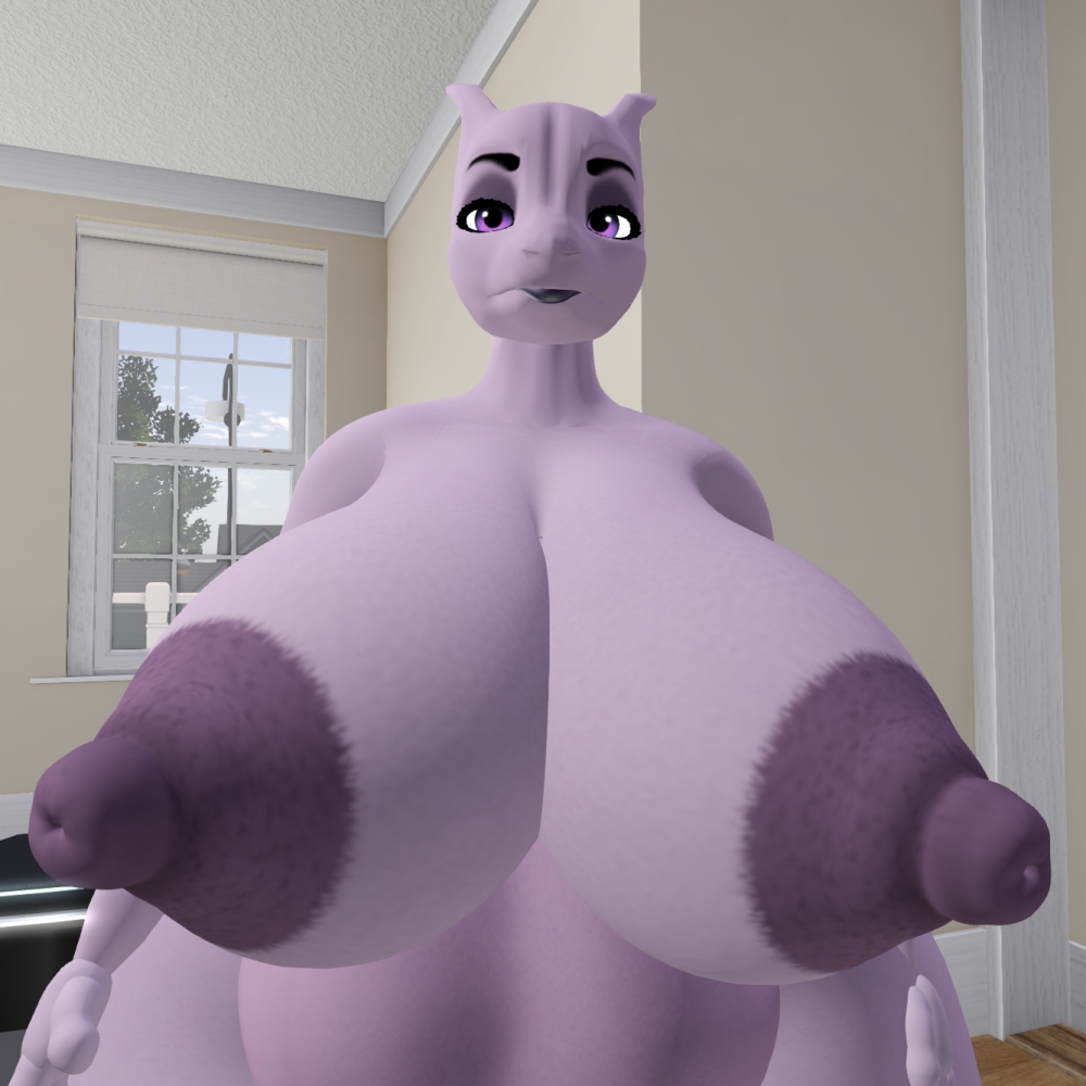 big_breasts breasts chubby cleavage female ferialexonar huge_breasts mewtwo nipples pokemon pokemon_(species) tagme thick_thighs wide_hips