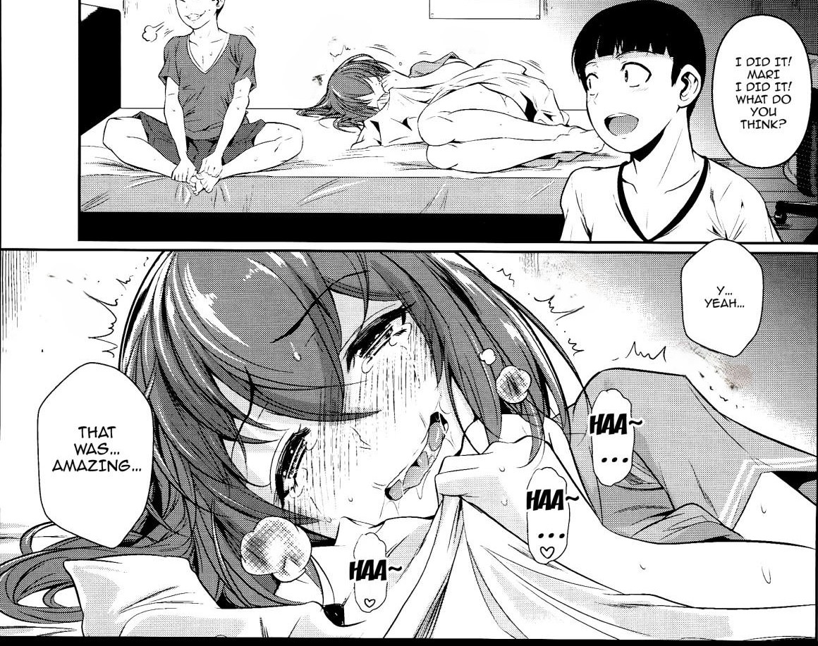 acting innocent, almost caught, fuetakishi, implied bottomless, implied sex, just got fucked, oblivious, risk of being caught, risk of discovery, sneaky, trying to be quiet, trying to cover up