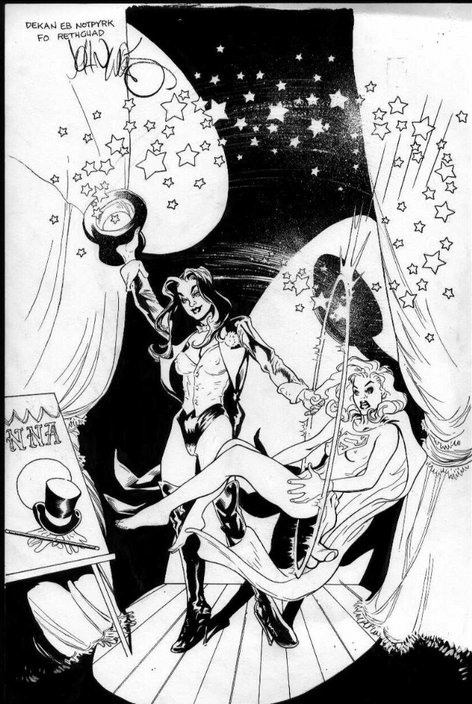 black_and_white dc dc_comics female monochrome straight_hair supergirl tagme zatanna