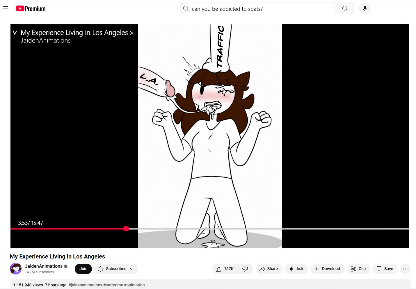 accurate art style, angry, blue, blushing, brown hair, cum, cum in mouth, hand on head, jaiden, jaiden animations, kneeling, male, mindgasmyt, one eye closed, penis, tagme, text, youtube, youtuber