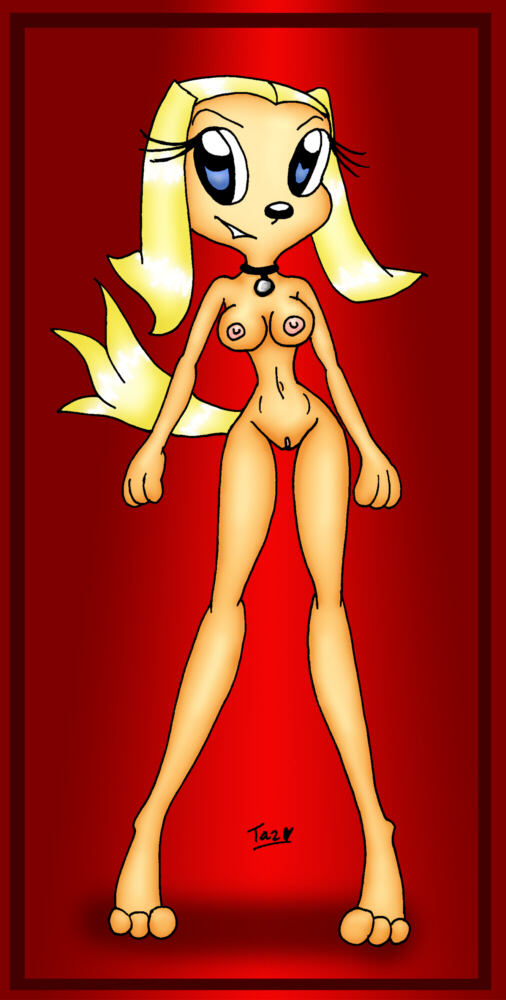 alternate_breast_size anthro barefoot brandy_&_mr_whiskers brandy_harrington breasts canine collar disney disney_channel dog female female_only front_view fur furry furry_breasts furry_tail innocenttazlet mammal nipples nude pussy solo standing tagme tail toon_disney