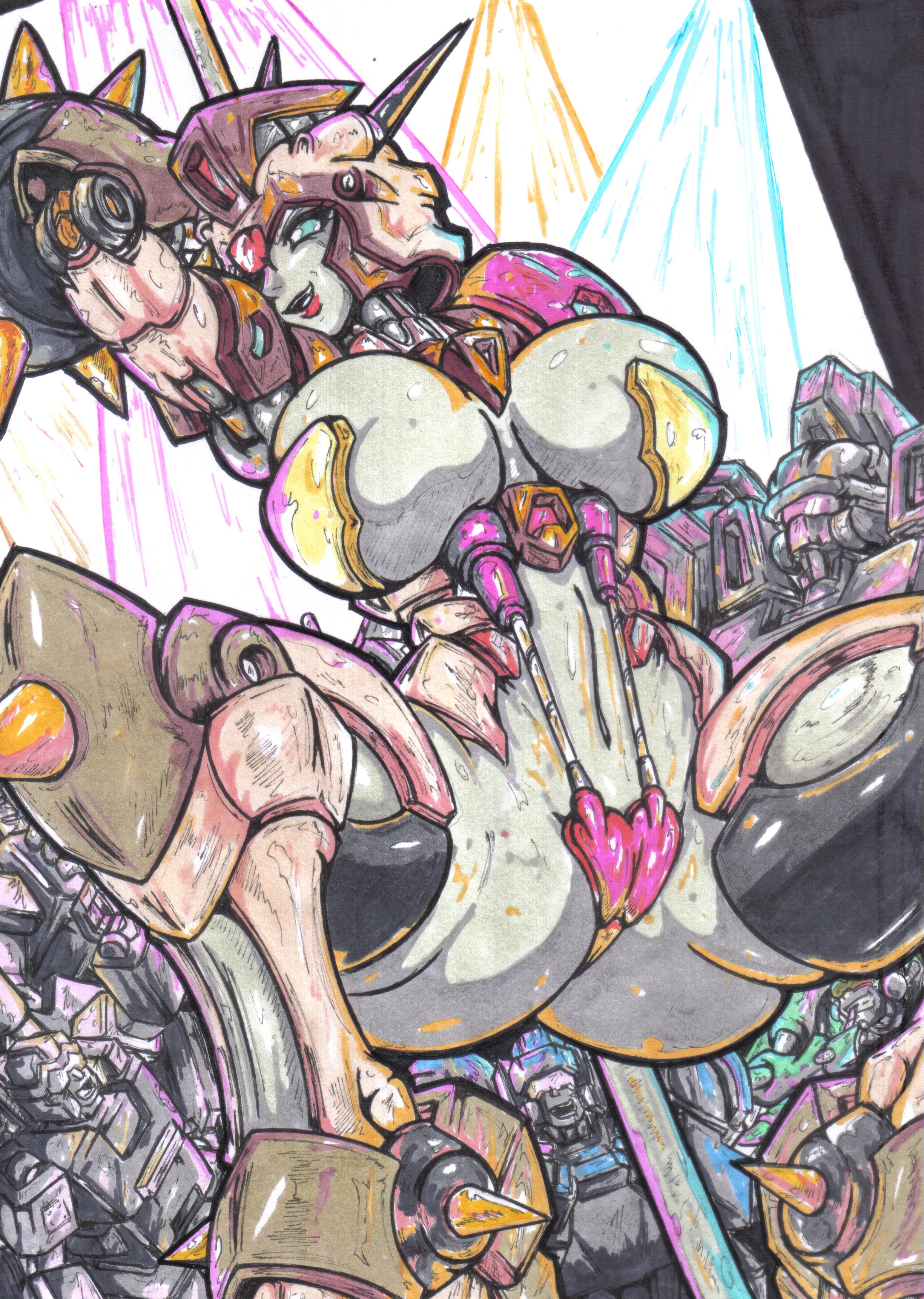 alien, alien girl, armor, armored female, big breasts, bikini, blush, blushing female, breasts, elita one, elita-one, female, female focus, giant, giant female, larger female, muscular, muscular female, pole, pole dancing, ren sexy corner, robot girl, strip club, stripper, transformers