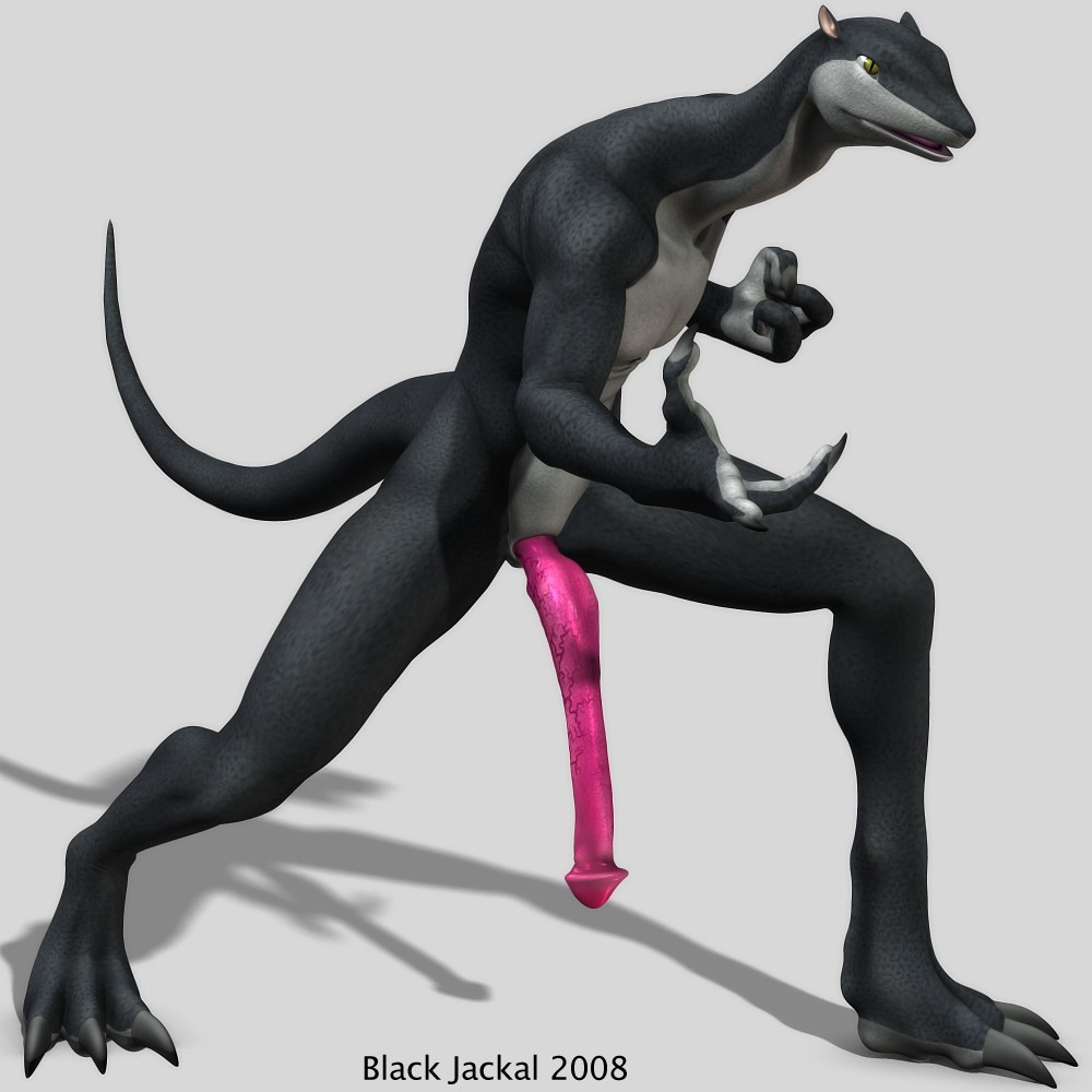 1:1 2008 3d black_jackal erection lizard lizzy long_penis male male_only nude penis reptile scalie solo