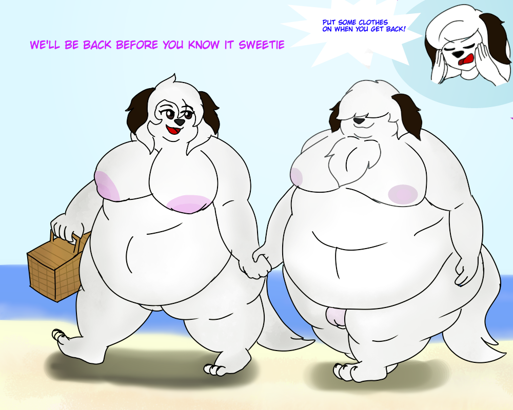 2019 3_toes 5_fingers age_difference annoyed anthro ariel's_husband ariel_(onehandsomefox) bangs basket beach belly big_belly black_ears black_nose breasts canid canine canis chest_tuft closed_eyes container daughter_(lore) day dialogue domestic_dog english_text eyelashes father_(lore) father_and_child_(lore) father_and_daughter_(lore) feet female fingers fluffy fluffy_ears fluffy_tail fur genitals great_pyrenees group hair hair_on_shoulders hair_over_eye hand_holding hand_on_face holding_object holding_picnic_basket livestock_guardian_dog long_hair long_tail male male/female mammal mature_anthro mature_female mature_male molosser mother_(lore) mother_and_child_(lore) mother_and_daughter_(lore) mountain_dog nipples nude obese obese_anthro obese_female obese_male older_anthro older_female older_male one_eye_obstructed onehandsomefox open_mouth open_smile overweight overweight_anthro overweight_female overweight_male parent_(lore) parent_and_child_(lore) parent_and_daughter_(lore) pastoral_dog penis picnic_basket pink_nipples public public_nudity red_tongue sea sky smile smiling_at_partner sofia_(onehandsomefox) tail text thick_thighs toes tongue trio tuft walking water white_body white_breasts white_fur white_hair white_penis white_tail wide_hips yelling yelling_at_another younger_anthro younger_female