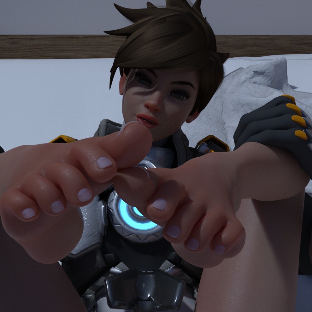 3d barefoot feet female foot_fetish foot_focus footsoldier full_color no_penetration overwatch overwatch_2 soles toes tracer