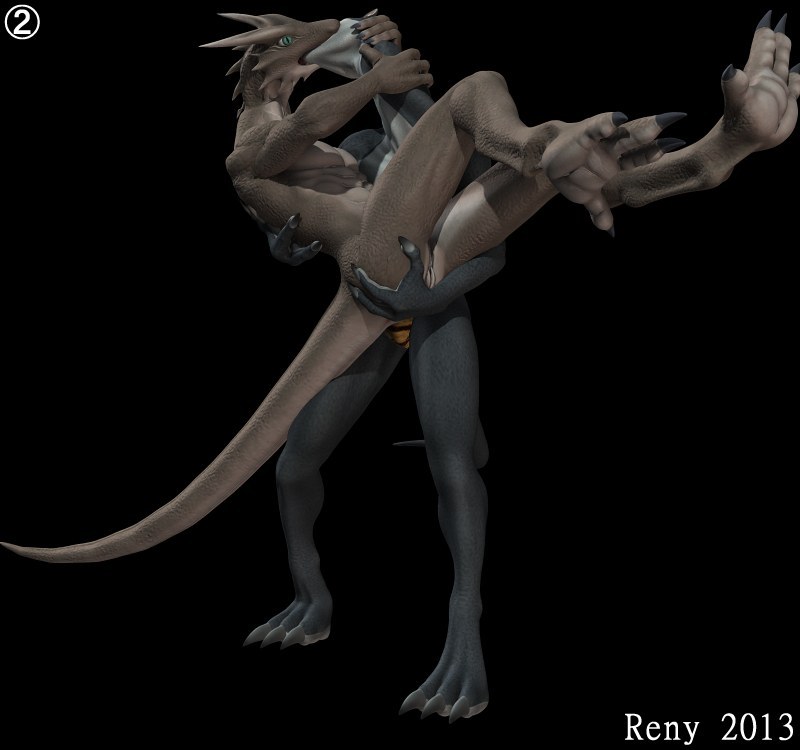 16:15 2013 3d animal_genitalia anthro black_jackal dragon duo genital_slit lizard lizzy male reptile scalie slit yaoi