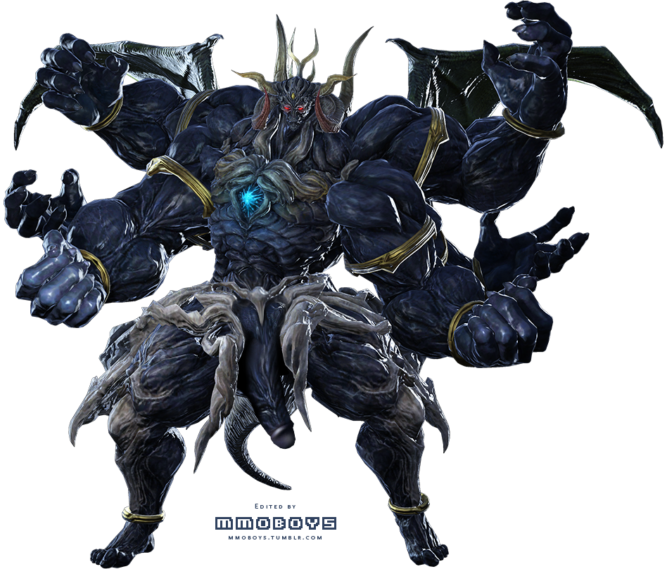 3d demon edit final_fantasy final_fantasy_xiv full_body horns male male_only mmoboys mmoboys_(artist) monster multi_arm multi_limb photoshop primal_(final_fantasy) sephirot_(final_fantasy) solo standing wings