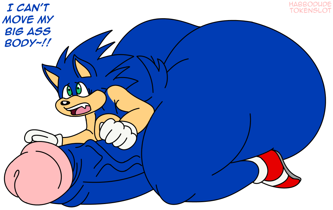 ass blush habbodude hyper_ass hyper_penis male male_only penis sonic_(series) sonic_the_hedgehog tokenslot