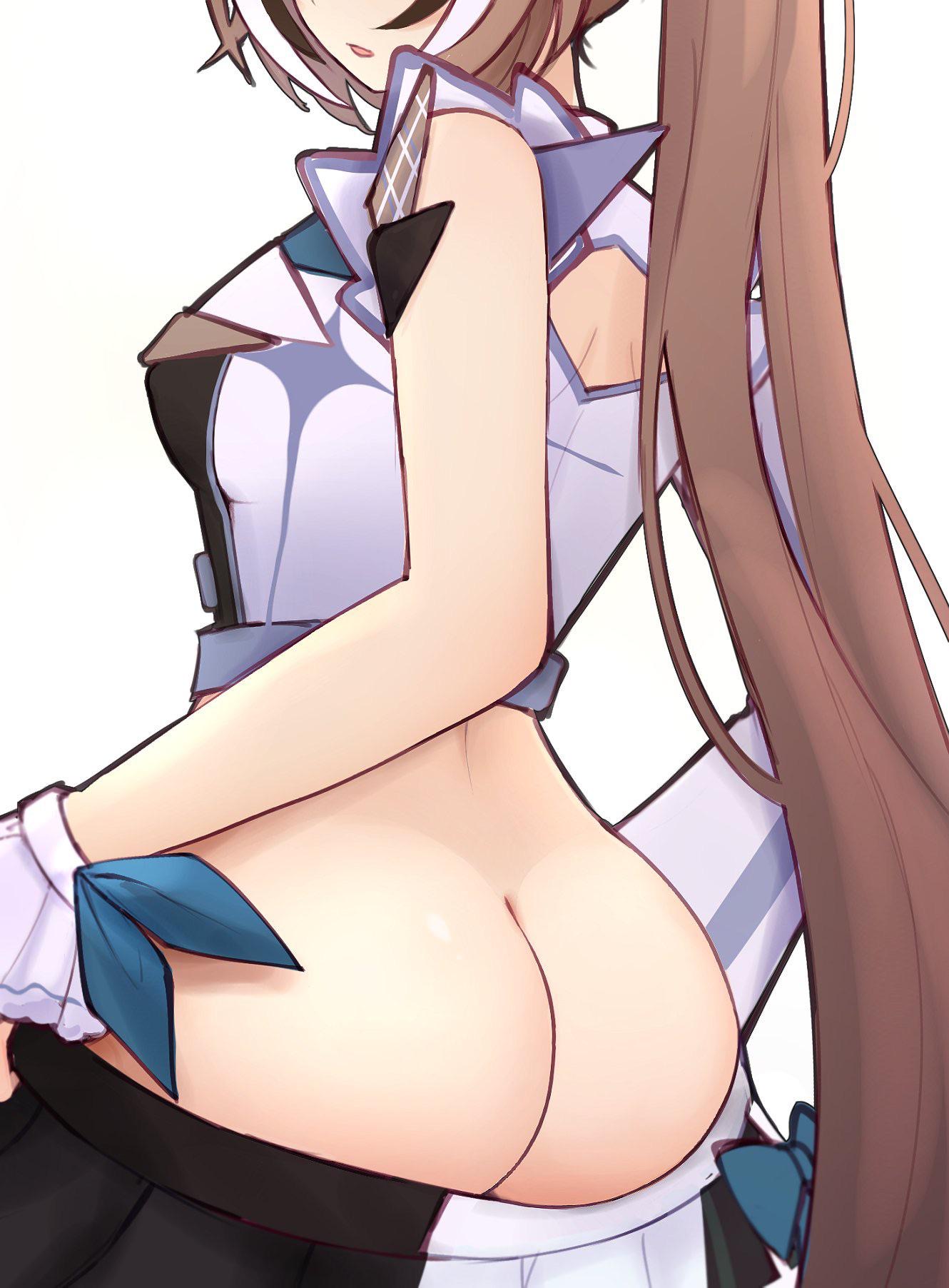 ass, ass focus, brown hair, female, hololive, hololive english, hololive english -council-, hololive english -promise-, nanashi mumei, nkmmktwt, skirt down, tagme, tagme (artist), virtual youtuber, vtuber