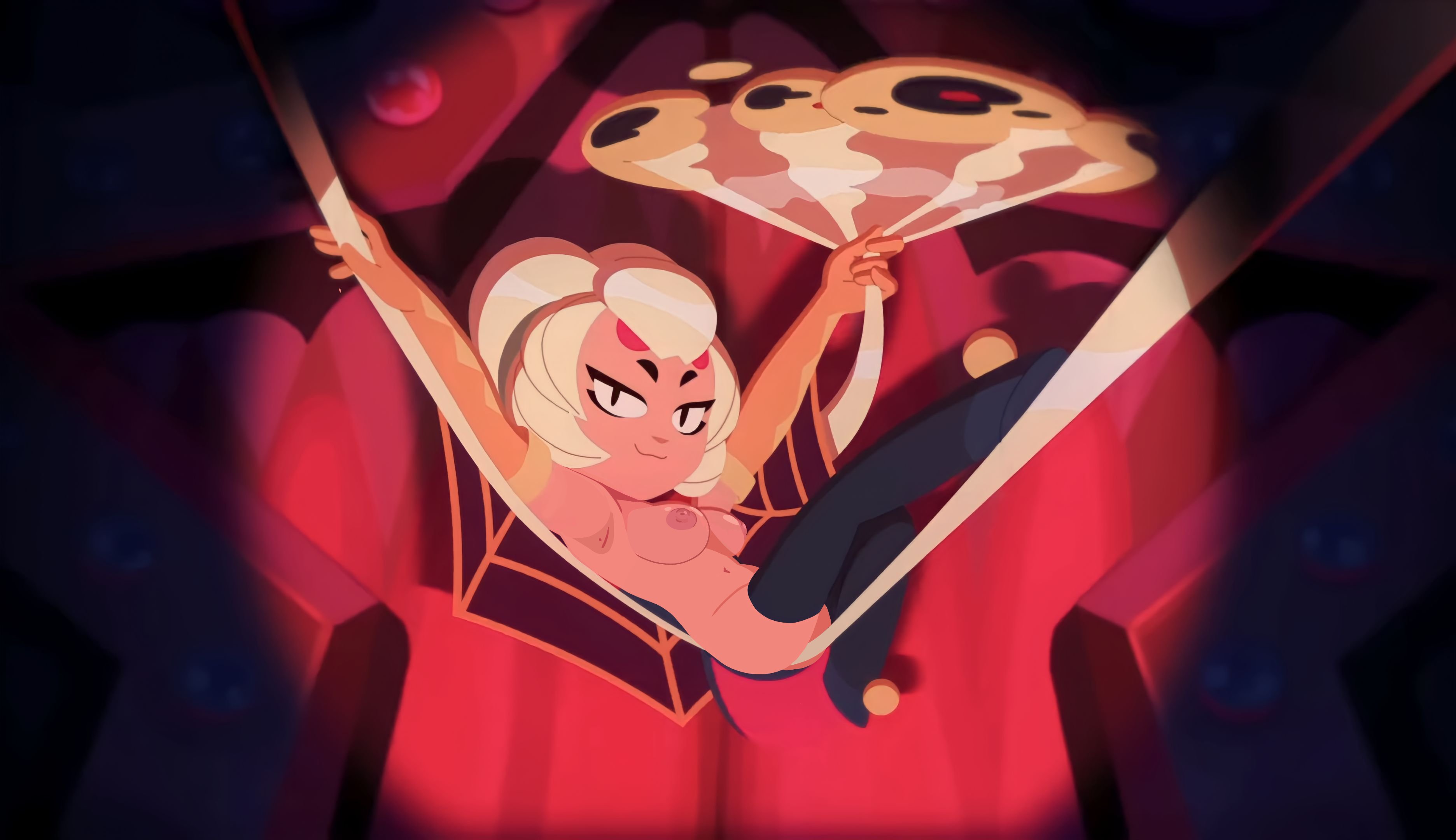 :3, 1girls, brawl stars, breasts, charlie (brawl stars), edit, female, female only, medium breasts, mostly nude, shadowkillahh, spider girl, supercell, thighhighs