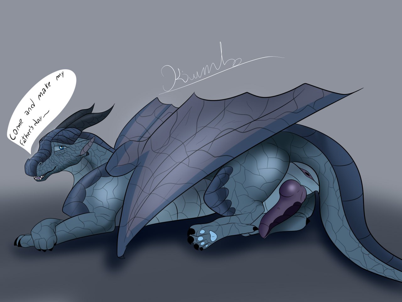 anus dragon feral genitals kiumba_(artist) male mythological_creature mythological_scalie mythology nightwing_(wof) penis scales scalie solo stonemover_(wof) wings_of_fire