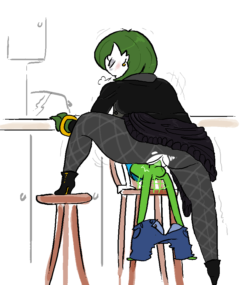 1boy 1girls age_difference anthro anthrofied ass big_ass big_dom_small_sub boots bracelet chair closed_eyes clothed clothed_sex clothing cowgirl_position duo ear_piercing ear_ring etcexera female female_focus female_on_top footwear gardevoir girl_on_top green_hair green_skin heavy_breathing humanoid incest interspecies jewelry kirlia larger_female leg_up male male_kirlia mature_female mother mother_and_son nintendo on_top original_character parent partially_colored penetration penis piercing pokémon_(species) pokemon pokemon_(species) pokemon_rse pussy ride riding sex size_difference sketch smaller_male solo_focus son spread_legs straight table testicles thick_thighs torn_clothes torn_clothing trembling vaginal_penetration video_games wide_hips