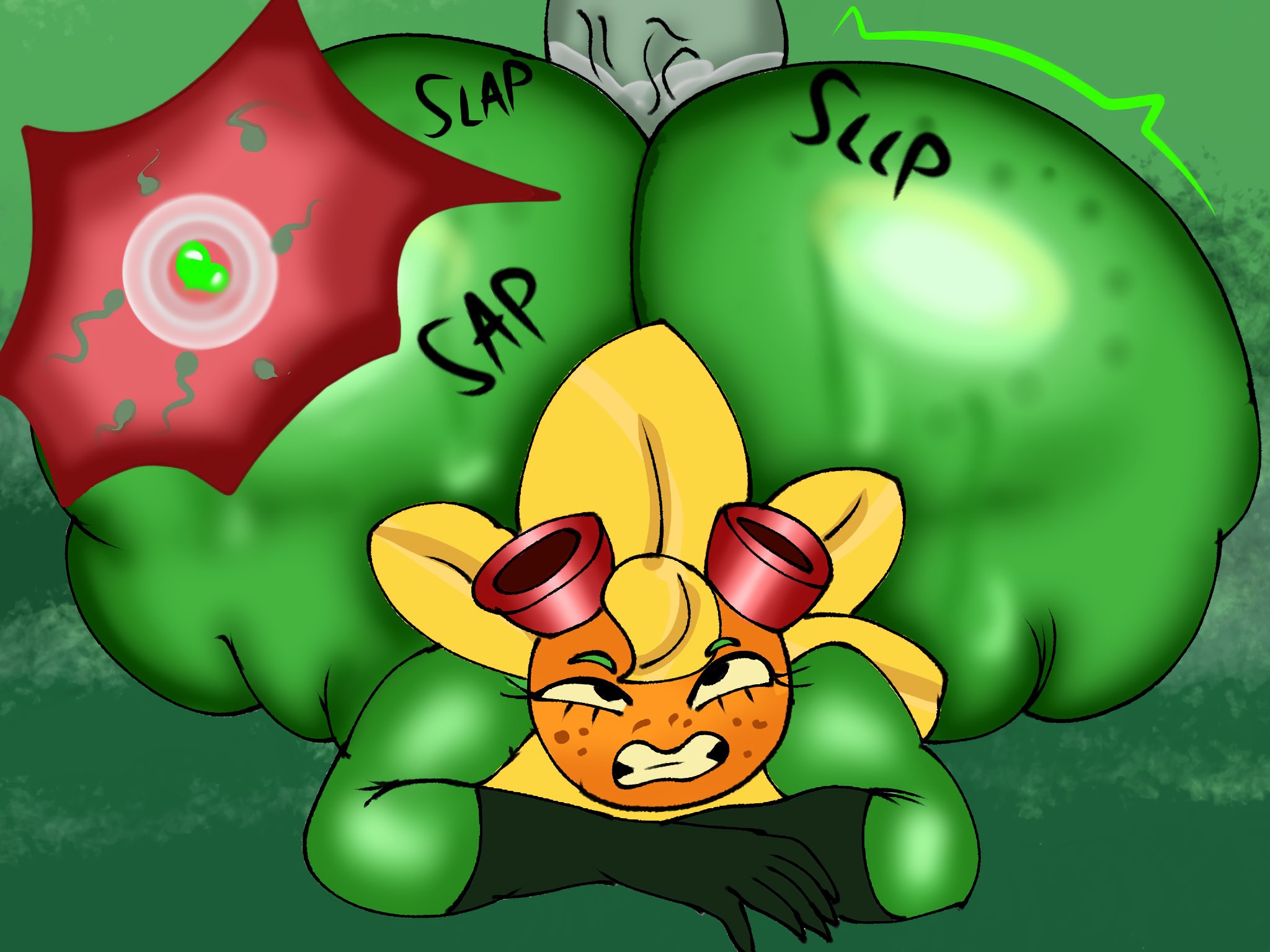 1girls, anthro, anthrofied, ass, breasts, female, flora fauna, impregnation, plant, plant girl, plant humanoid, plantie, plants vs zombies, plants vs. zombies, popcap games, pussy, solar flare (pvz), splahs man, sunflower (pvz), vaginal penetration