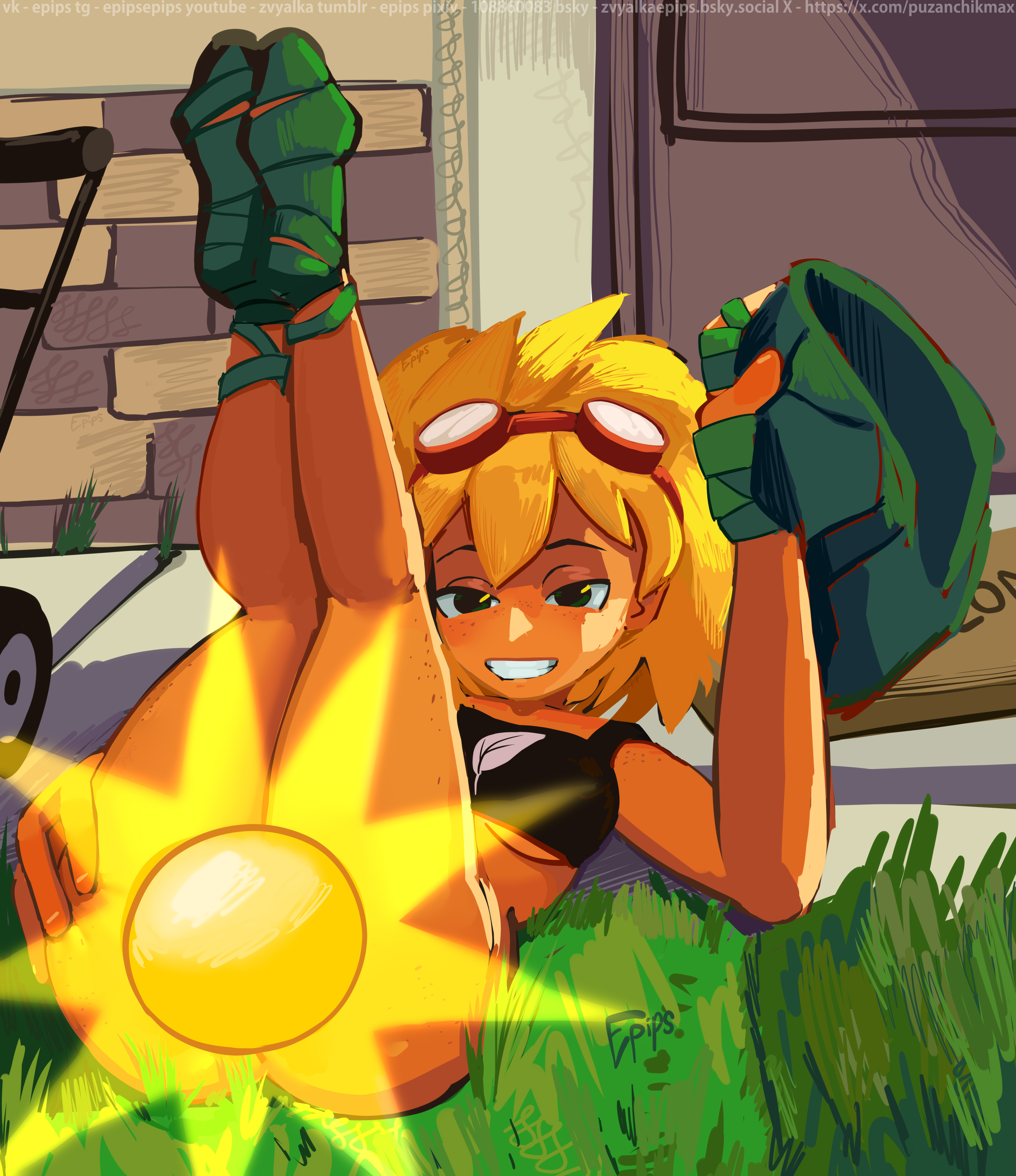 1girls, anthro, anthrofied, ass, breasts, creative censorship, female, flora fauna, plant, plant girl, plant humanoid, plantie, plants vs zombies, plants vs. zombies, popcap games, pussy, puzanchikmax, solar flare (peargor), solar flare (pvz), sun (pvz), sunflower (pvz)