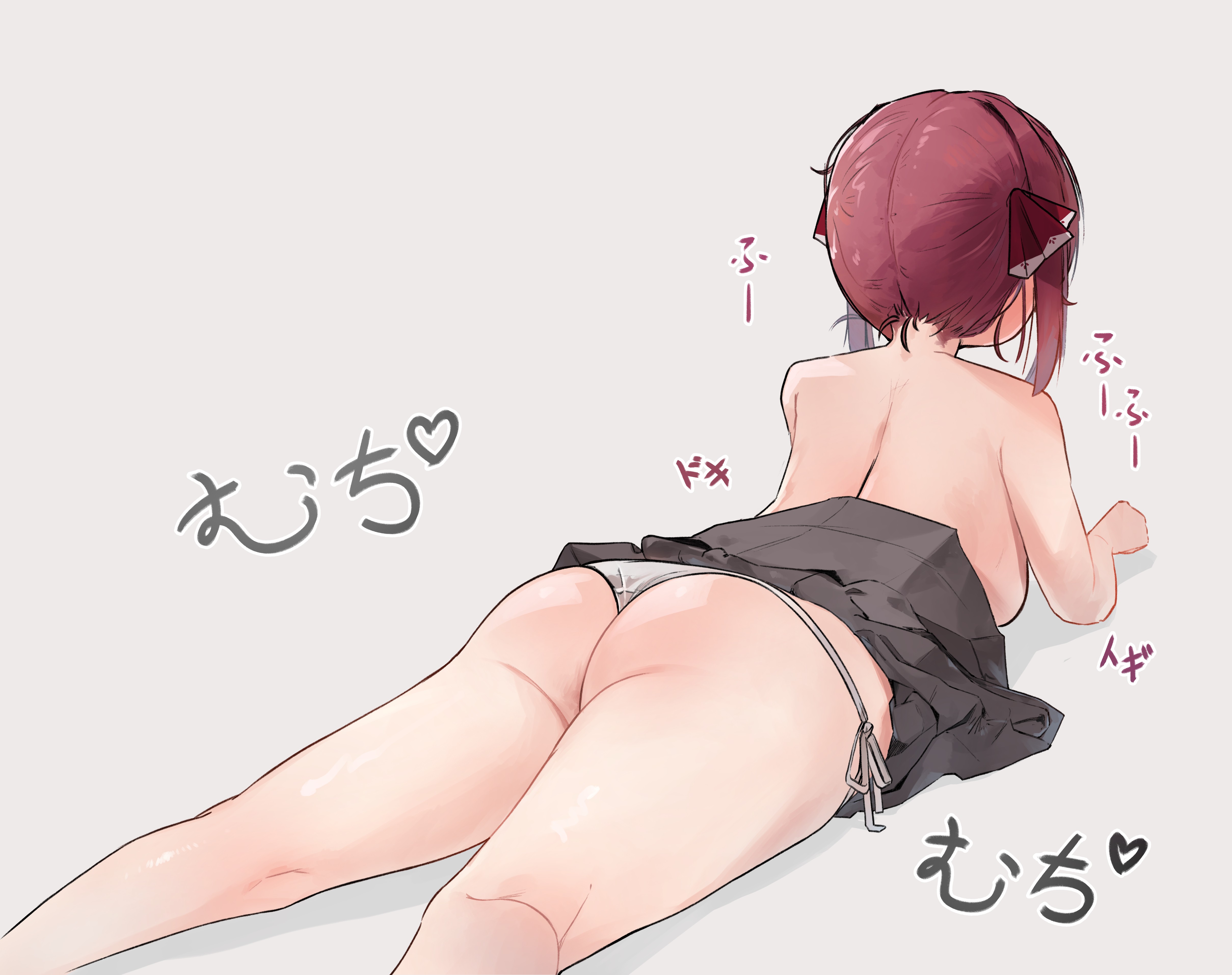 1girls, adult, adult female, ass, ass cleavage, back, backboob, bare arms, bare ass, bare back, bare breasts, bare butt, bare calves, bare hands, bare knees, bare legs, bare shoulders, bare skin, bare thighs, bare tits, big breasts, breasts, busty, busty female, calves, digital, digital art, digital drawing, digital drawing (artwork), digital media, digital media (artwork), elbows, exposed arms, exposed ass, exposed back, exposed breasts, exposed butt, exposed calves, exposed legs, exposed shoulders, exposed skin, exposed thighs, exposed tits, female, female focus, female only, full body, gluteal fold, gomibako, groin, hair ribbon, hair tie, half naked, half nude, high resolution, highres, hololive, hololive fantasy, hololive japan, houshou marine, kneepits, knees, large boobs, large breasts, lean figure, legs, lying, lying down, lying on breasts, lying on floor, lying on ground, lying on stomach, mature, mature female, median furrow, naked, naked female, naked woman, nape, narrow waist, nude, nude female, nudity, plump breasts, prone, prone position, red hair, red hair ribbon, red hair tie, red ribbon, red-haired female, ribbon, semi nude, short hair, shoulders, sideboob, sidelocks, simple background, skirt, skirt aside, skirt lifted, slender body, slender waist, slim waist, solo, thick ass, thick butt, thick thighs, thighs, topless, virtual youtuber, vtuber, vtuberfanart, white background
