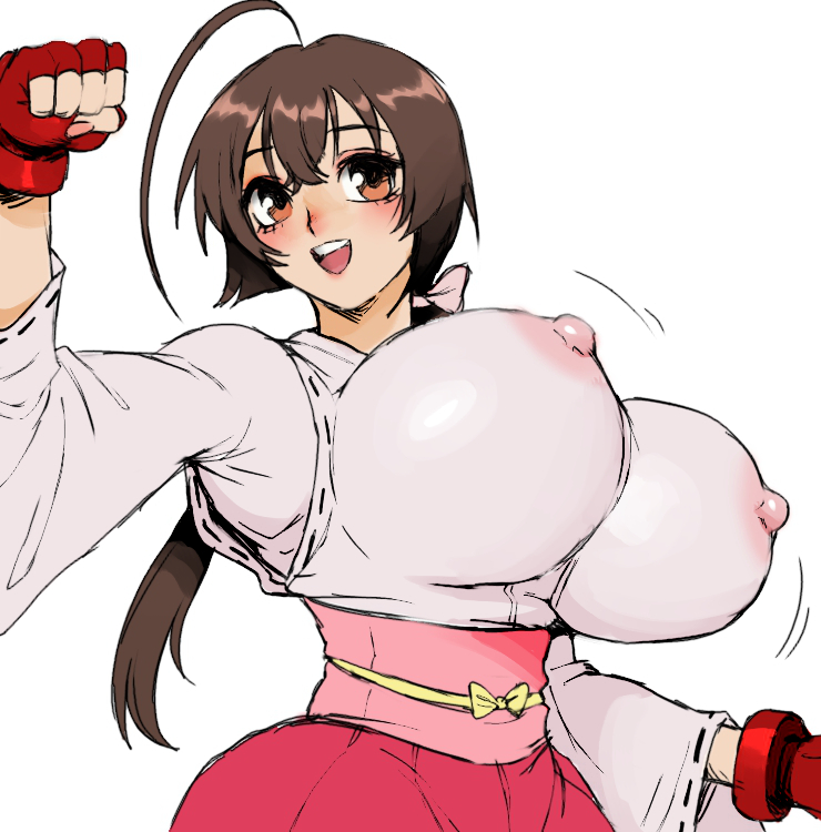 1girls, 2025, ahoge, big breasts, breasts, colored sketch, female, hi res, high resolution, highres, huge breasts, jay-marvel, kimono, large breasts, musubi, nipple bulge, nipples visible through clothing, sekirei, sketch, small waist, solo, solo female, solo focus, swinging breasts, wide hips