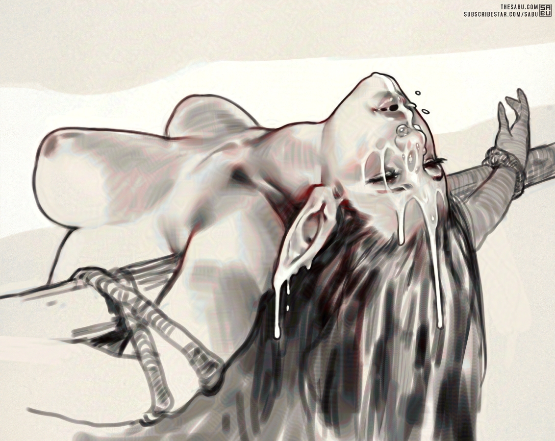1girls, after fellatio, after rape, after sex, areola, areolae, big breasts, bound, breasts, breasts focus, completely naked, completely naked female, completely nude, completely nude female, cum, cum drip, cum in mouth, cum inside, cum on face, elf, elf ears, elf female, elf girl, elven, fae, female, female focus, female only, fey, light skin, light-skinned female, naked, naked female, nipples, nude, nude female, original, original character, pointed ears, pointy ears, rape, raped female, sabu, sabudenego, spoils of war