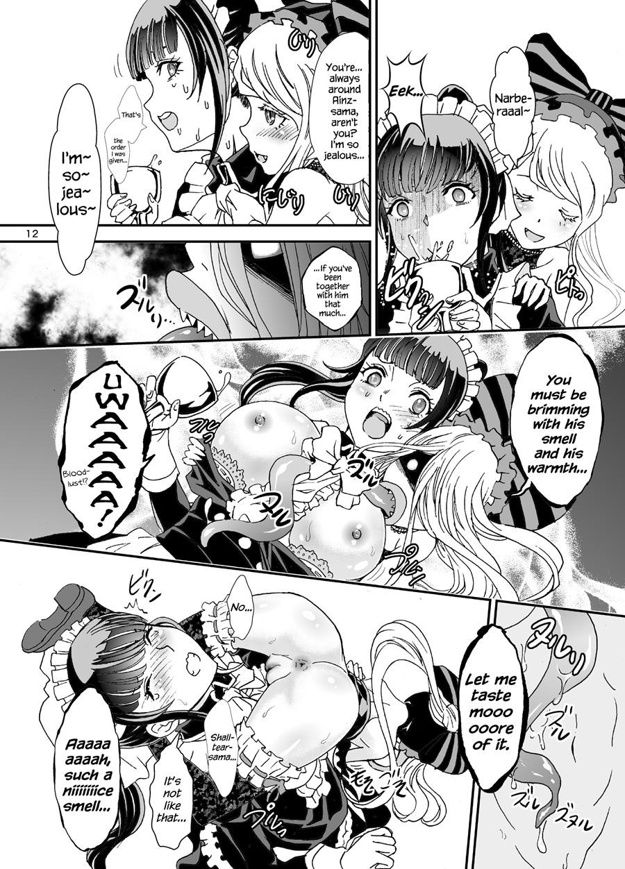 chapter 3, clothing, comic, english text, female, lupusregina beta, maid, maid outfit, maid uniform, narberal gamma, overlord (maruyama), page 12, right to left, rurukichi, shalltear bloodfallen, yuri