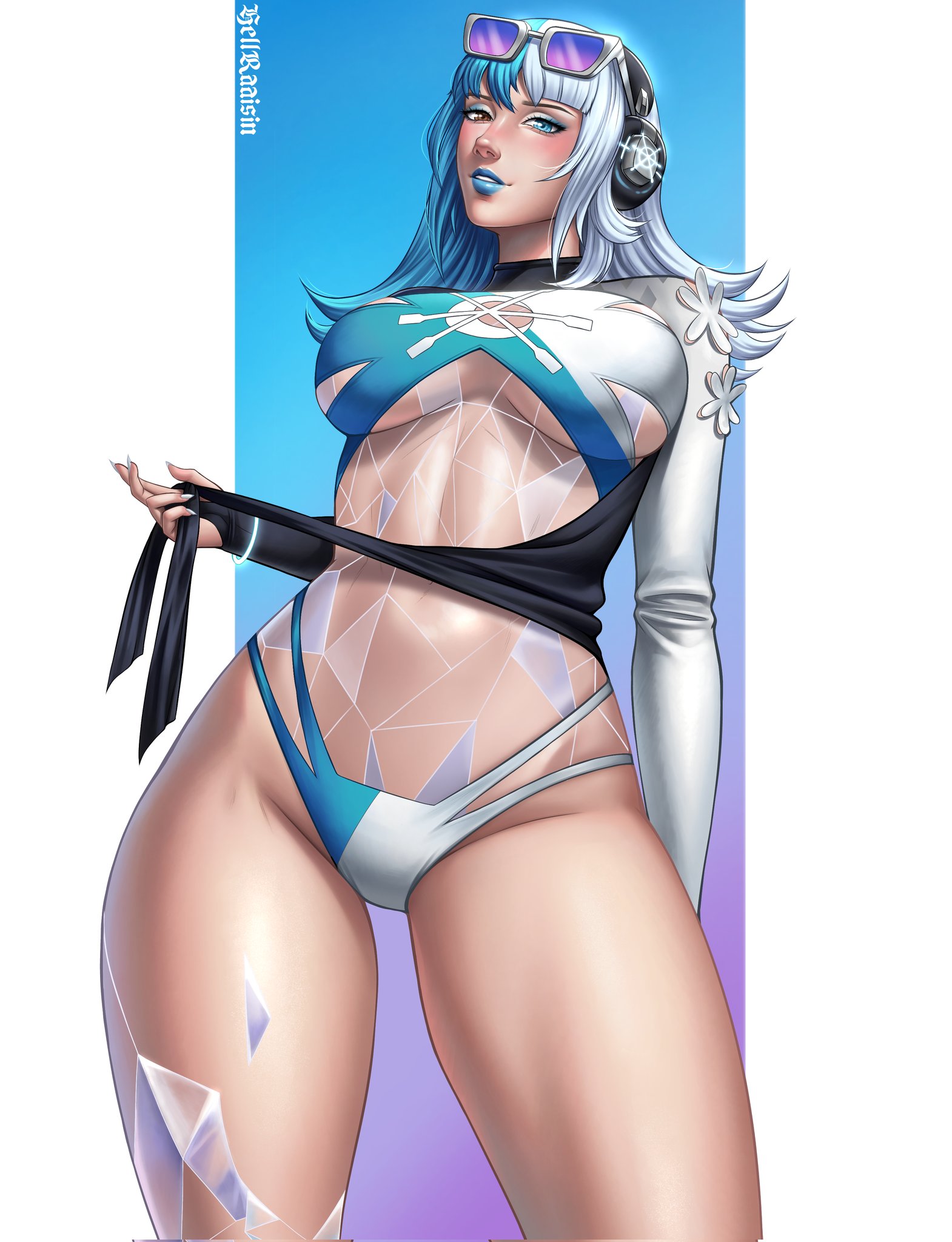 1girls, big ass, female, female only, hellraaisin, luna snow, luna snow (cool summer), luna snow (marvel rivals), marvel, marvel comics, marvel rivals, thick thighs
