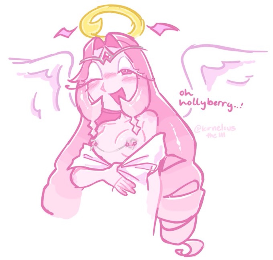 breasts, cookie run, cookie run kingdom, eternal sugar cookie, female, kirneliustheiii, nipple piercing, nipples, piercing, wings