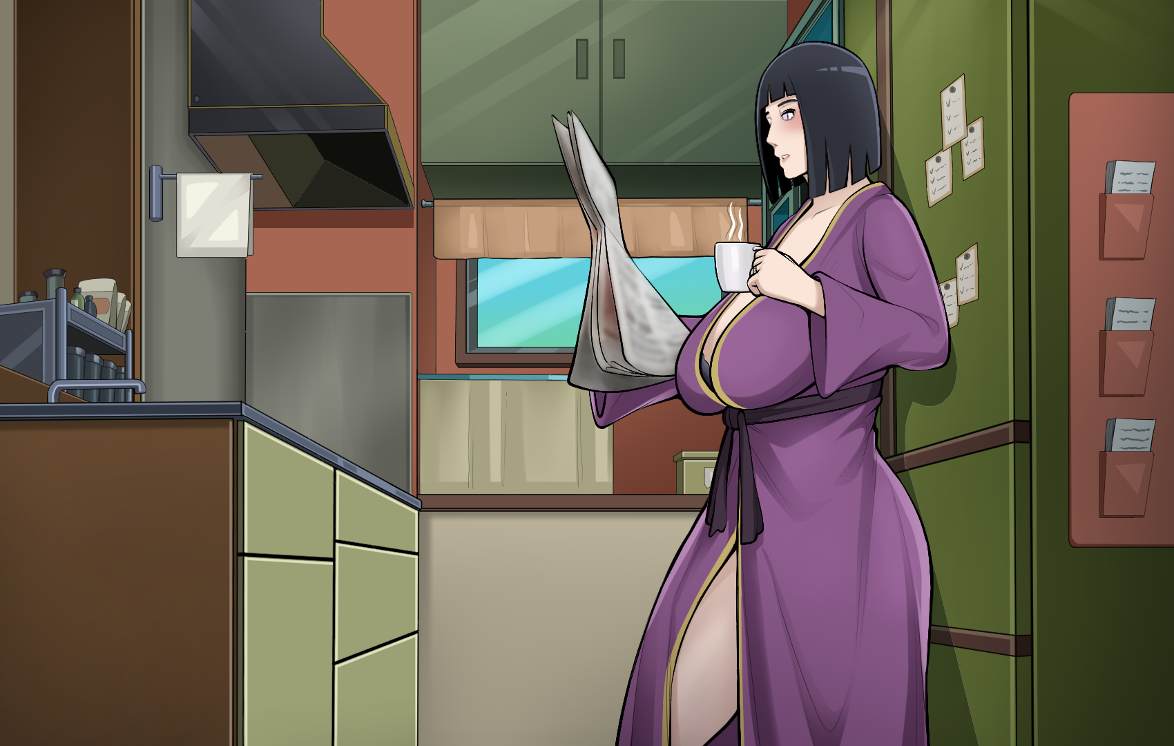 1girls, big breasts, black hair, blush, boruto: naruto next generations, breasts, byakugan, clothed, clothed female, clothing, female, female focus, female only, hokage's adopted son, huge breasts, hyuuga hinata, kimkun0162, looking at viewer, mature, mature female, medium hair, milf, naruto, naruto (series), sole female, solo, solo female, solo focus, uzumaki hinata