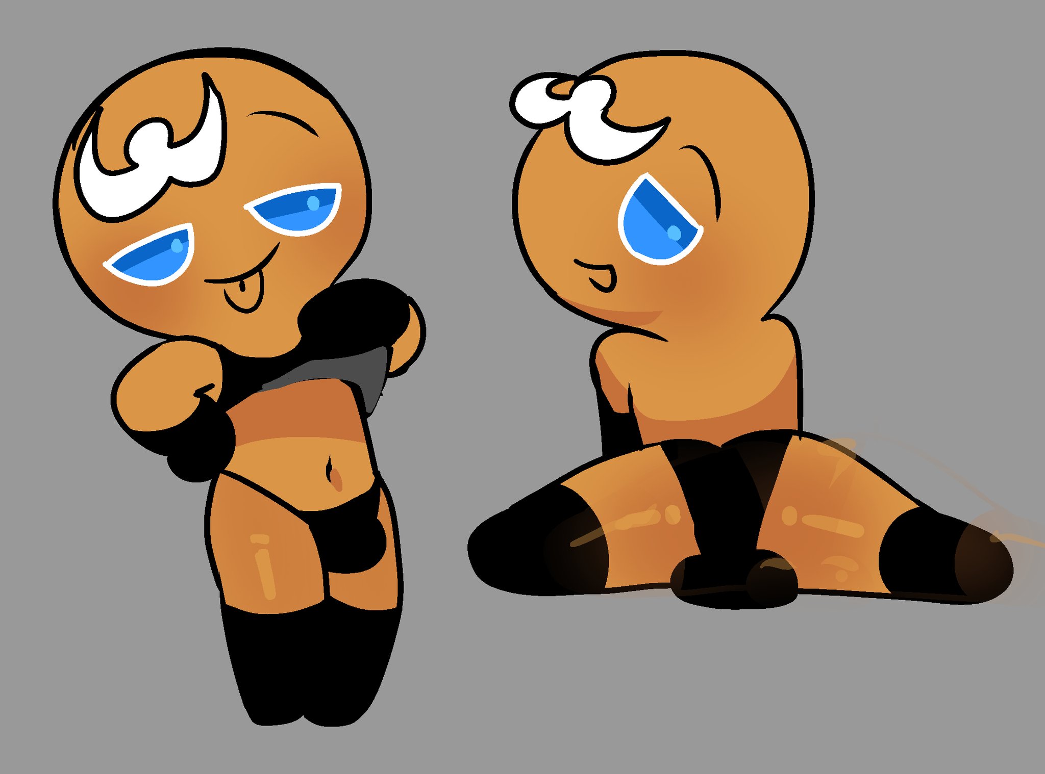 1boy, 2025, animate inanimate, balls, balls bulge, ballsack, black bikini, bulge, bulge through clothing, cookie, cookie run, cookie run kingdom, cookie run ovenbreak, gay, gay male, genitals, gingerbrave, gingerbread man, hornedcookieboy, male, male only, penis, penis bulge, presenting hindquarters, solo, solo focus, solo male, tagme, young