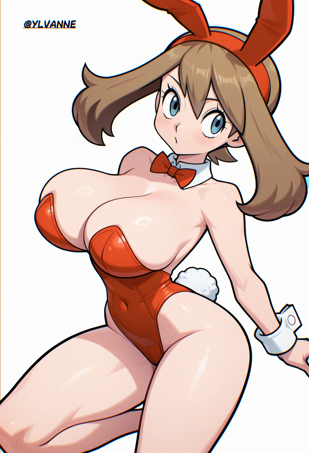 1girls, ai generated, ass, big ass, big breasts, big butt, breasts, bunny ears, bunny girl, bunny tail, bunnysuit, busty, cameltoe, cleavage, fat ass, female, female only, hair, hi res, hips, huge ass, huge breasts, human, large ass, large breasts, legs, may (pokemon), narrow waist, nintendo, panties, pokemon, pokemon rse, pussy, slim waist, tagme, thick ass, thick thighs, waist, wide hips, ylvanne