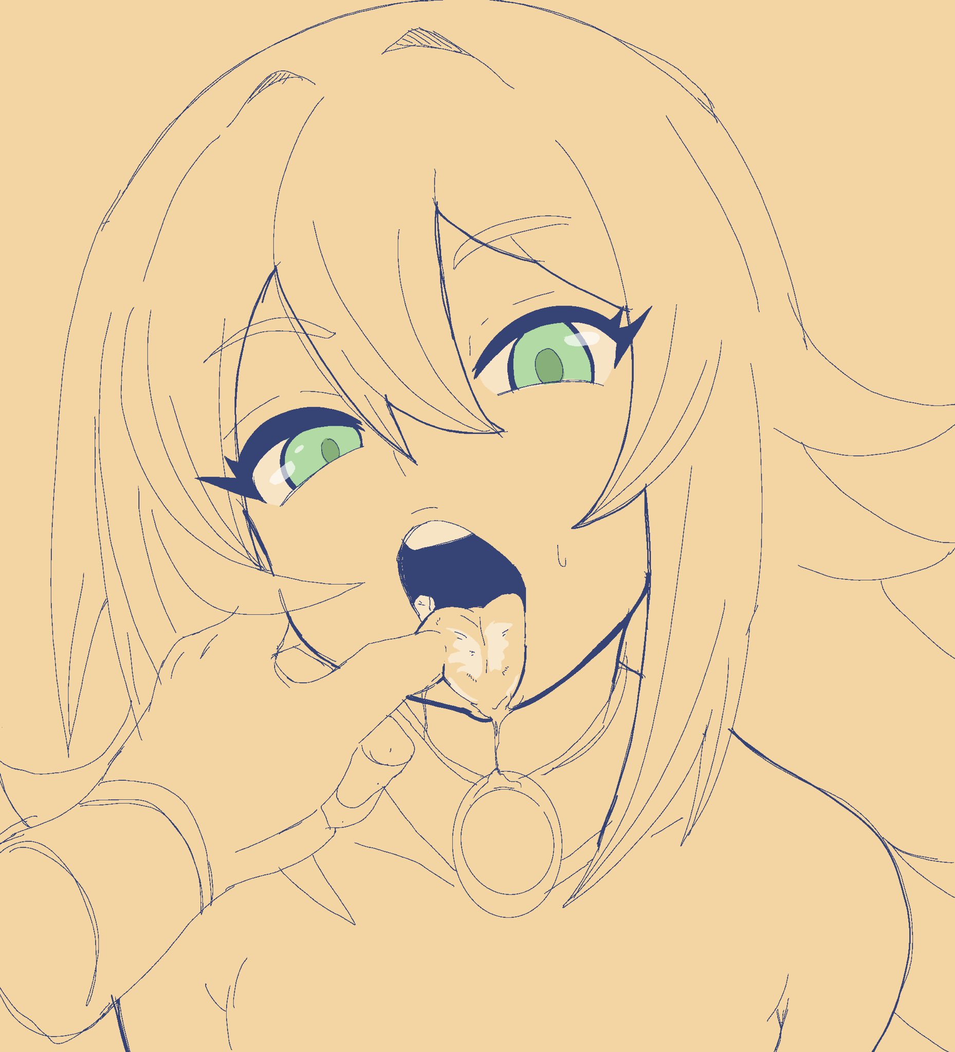 1girls, blonde hair, dark magician girl, duel monster, female, female only, focus, fruitheadart, green eyes, healerart, hi res, looking at viewer, magician, monochrome, open mouth, seductive look, solo, sweatdrop, tongue, tongue out, yu-gi-oh!