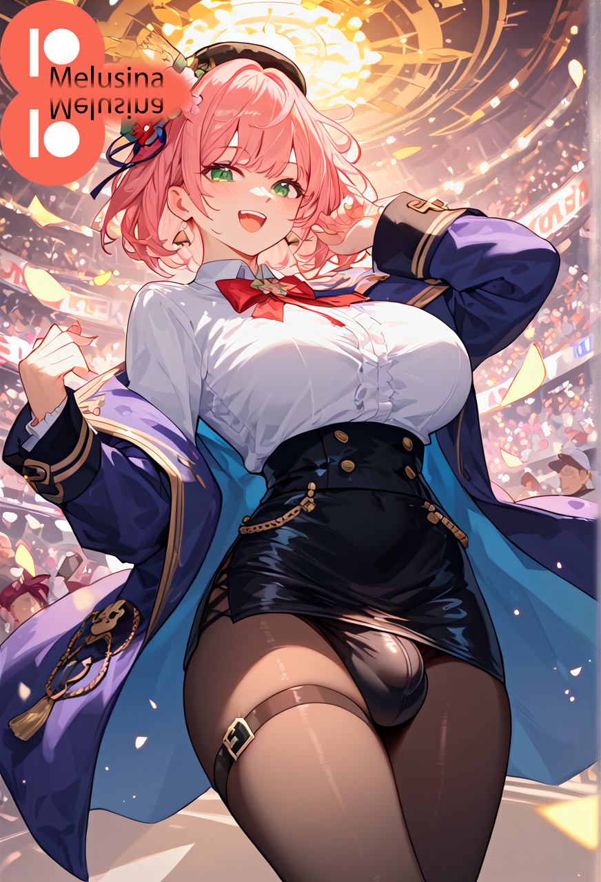 1futa ai_generated balls big_balls big_breasts big_penis bulge bulge_through_clothing bulge_under_clothes character_request cock dick dressed exhibitionism focus focus_on_penis futa_focus futa_only futanari green_eyes hand_on_hair in_public large_breasts looking_at_partner looking_at_viewer looking_back_at_viewer looking_down medium_hair melusina pantyhose penis pink_hair public public_indecency skirt skirt_around_belly skirt_set skirt_up smile smiley_face smiling smiling_at_each_other smiling_at_partner smiling_at_viewer smirking_at_viewer solo solo_focus solo_futa standing staring staring_at_partner staring_at_viewer staring_down testicles white_dress