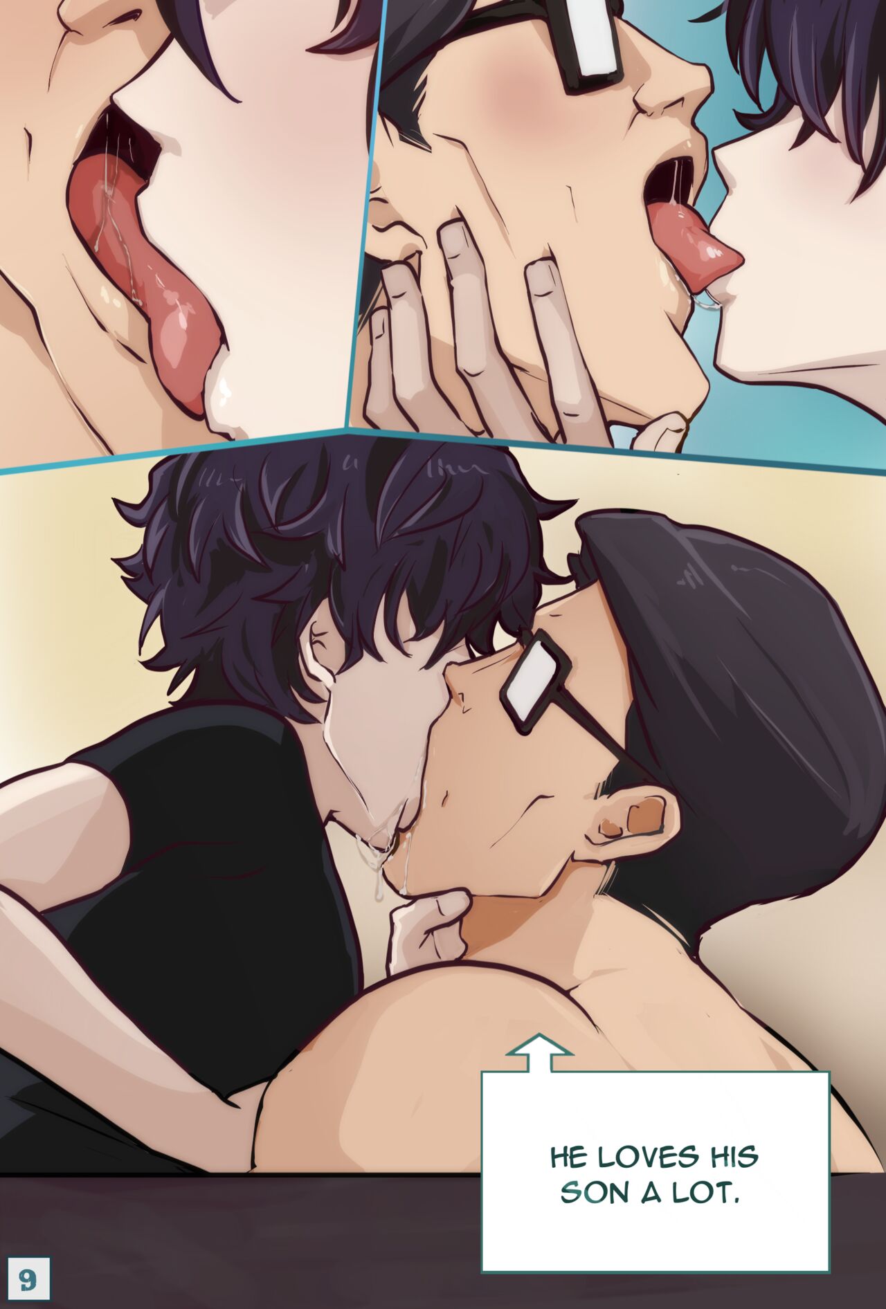 comic face_grab gay incest kissing komi-san_wa_komyushou_desu komi_masayoshi komi_shousuke lilprincyvi saliva_drip size_difference small_dom_big_sub smaller_male tagme tongue_kiss tongue_sucking yaoi