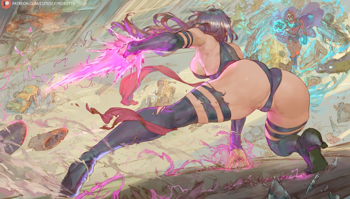 2d, ass, ass focus, big ass, big breasts, big butt, butt, butt focus, clothed, covered pussy, cutesexyrobutts, fight, fighting stance, heel boots, heels, leotard, magneto (marvel rivals), marvel, marvel rivals, muscular, ninja, psylocke, psylocke (sai) (vengeance), purple hair, ripped clothing, sideboob, skindentation, sliding, tagme, thick ass, thick thighs, thigh strap, thighs, thong
