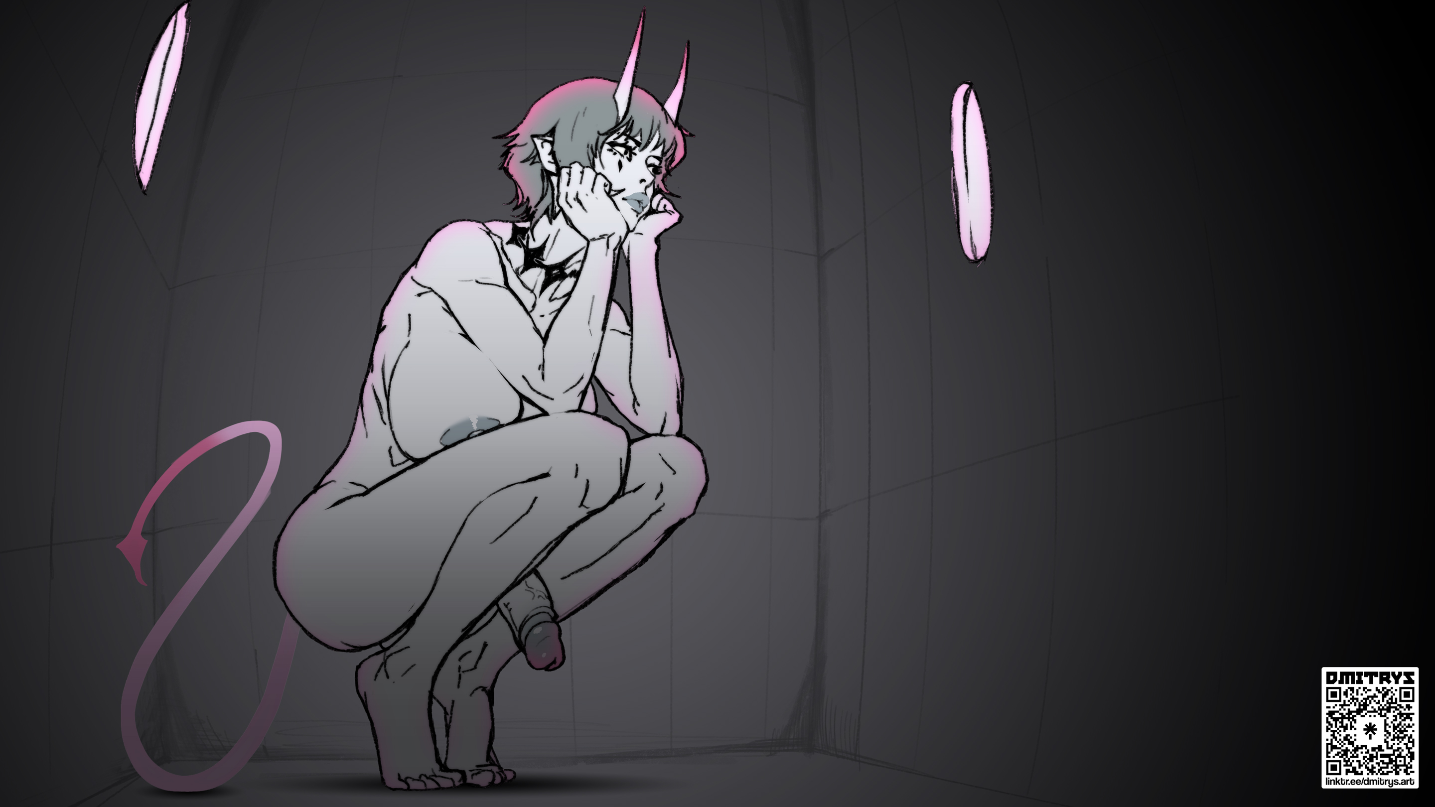big breasts, big penis, cherta (dmitrys), dmitrys, fit futa, futa only, futanari, glory hole, glory wall, horns, tail
