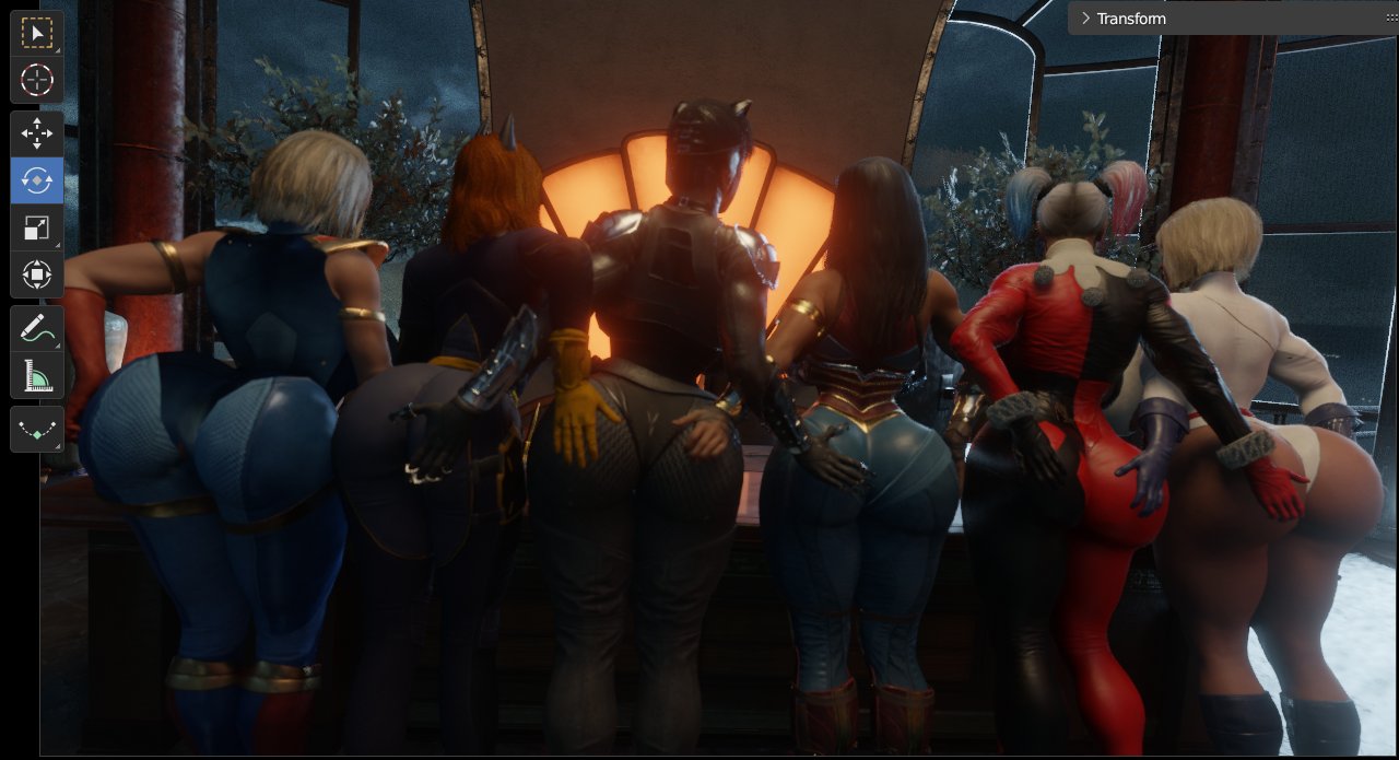 3d, 6girls, alien, alien girl, alien humanoid, alternate version available, amazon, ass, barbara gordon, batgirl, batgirl (gotham knights), batman (series), big ass, big breasts, big thighs, black bodysuit, black gloves, black hair, blonde hair, blue bodysuit, blue boots, blue gloves, blue hair, bodysuit, boots, breasts, catwoman, catwoman (injustice), curvaceous, curvy, curvy figure, dc, dc comics, diana prince, female, female only, gloves, gotham knights, hand on ass, hand on butt, hands on ass, harem, harley quinn, harley quinn (injustice), hips, huge ass, huge breasts, huge thighs, human, humanoid, injustice 2, kara danvers, kara zor-el, kara zor-l, karen starr, kryptonian, large ass, large breasts, large thighs, leotard, light skin, light-skinned female, lineup, long hair, mature, mature female, multicolored bodysuit, multicolored hair, multiple females, multiple girls, pink hair, pov, power girl, power girl (injustice), red bodysuit, red boots, red gloves, red hair, selina kyle, sharkdudegta, short hair, slim waist, supergirl, supergirl (injustice), superman (series), themysciran, thick, thick hips, thick legs, thick thighs, thighs, twintails, voluptuous, waist, white leotard, wide hips, wide thighs, wonder woman, wonder woman (injustice), wonder woman (series), yellow gloves