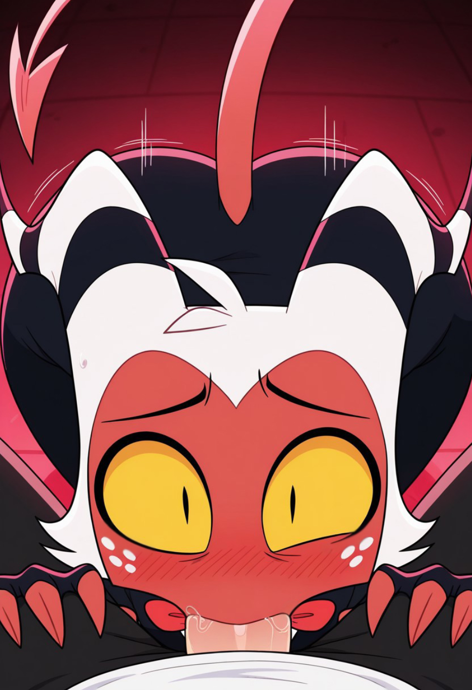 2boys ai_assisted ai_generated anthro anthro_focus anthro_male ass_up black_clothes black_clothing black_fingerless_gloves black_gloves black_hair black_handwear black_pants black_pupils black_stripes black_suit blowjob blowjob_focus blowjob_only blowjob_pov blush blush_lines blushing_at_viewer blushing_male bottom_heavy bottom_heavy_femboy bottom_heavy_male bowtie bubble_ass bubble_butt butt_up civitai close-up close_up closeup cock_out coloredbin.ai coloredbin_ai demon demon_boy demon_horns demon_male demon_tail dick_out face_fuck face_fucking fellatio fellatio_from_anthro fellatio_pov femboy femboy_focus fingerless_gloves freckles full_body full_body_view fully_clothed fully_clothed_anthro fully_clothed_male hands_on_another's_crotch hands_on_crotch handwear helluva_boss huge_ass huge_butt human_on_anthro indoors inside kneeling kneeling_blowjob kneeling_male kneeling_on_ground kneeling_oral_position kneeling_position kneeling_sex large_ass large_butt long_tail looking_at_viewer male male/anthro male/femboy male/male male_focus male_on_anthro male_on_femboy male_on_male male_only male_pov massive_ass massive_butt motion_lines moxxie_(helluva_boss) on_knees penis_out plump_ass plump_butt pov pov_crotch pov_male rape raped_femboy raped_male red_body red_bowtie red_lighting red_skin round_ass round_butt saliva saliva_on_cock saliva_on_dick saliva_on_face saliva_on_mouth saliva_on_penis scared scared_expression scared_face scared_male tail thick_ass thick_butt thick_legs thick_thighs two-tone_hair two_tone_hair visible_teeth white_freckles white_hair white_spots worried worried_expression worried_face worried_look yaoi yellow_eyes yellow_sclera