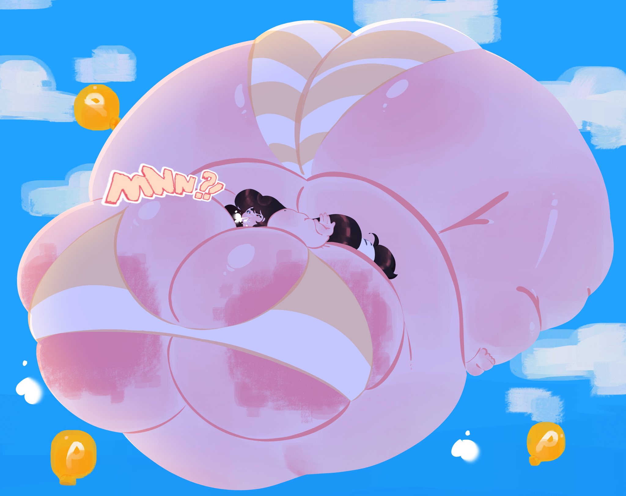 1girls, ass, belly, breasts, female, gore (gorestuffed), gorestuffed, hyper ass, hyper belly, hyper breasts, inflation, p-balloon, spherical inflation