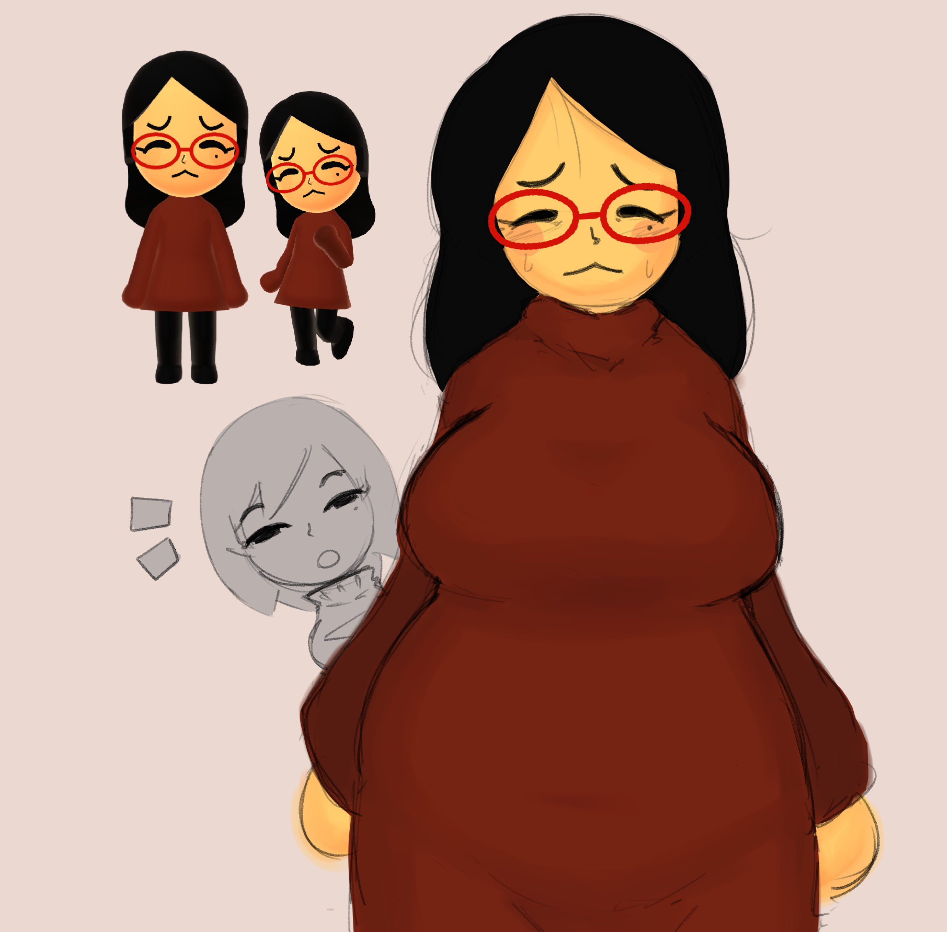 2girls, aisha (gazoogaloo), ava (gazoogaloo), female, female focus, gazoogaloo, mii, mob face, nintendo, oc, tagme