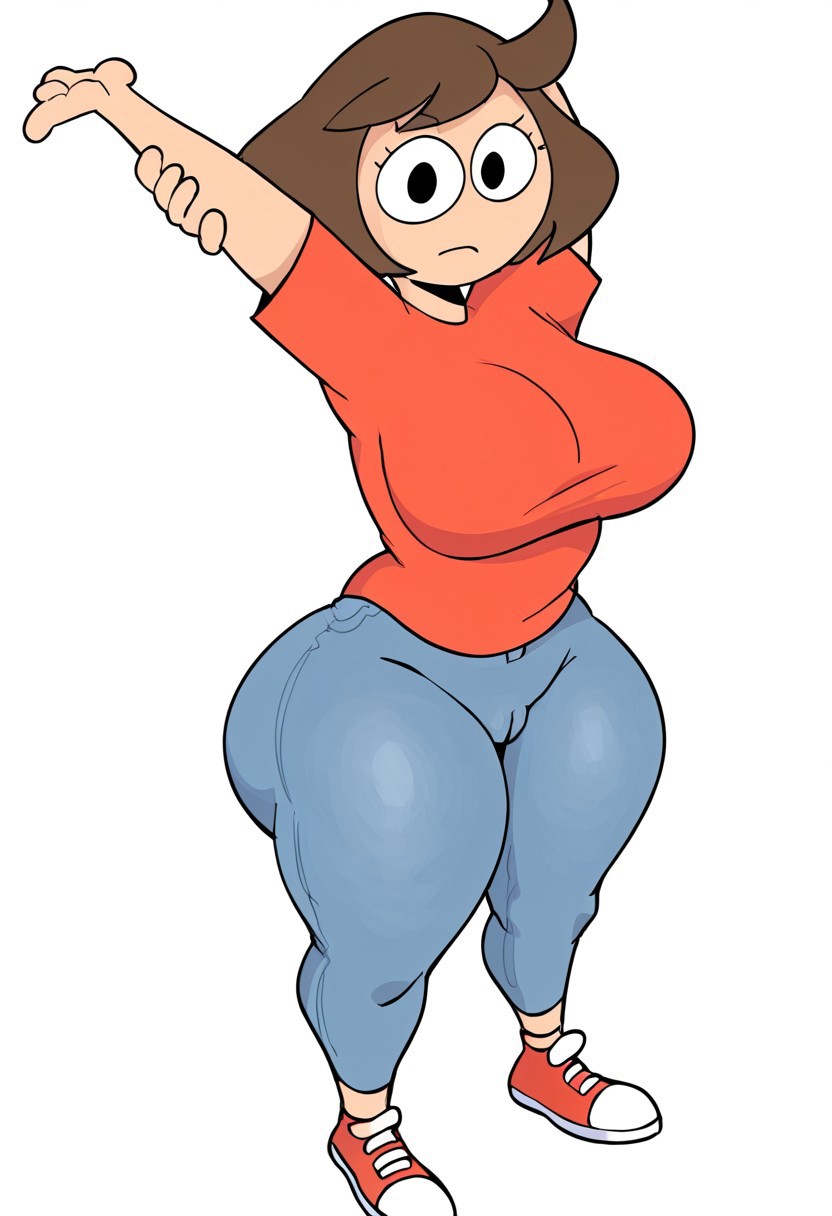 1girls ai_generated big_ass big_breasts cameltoe claire_&_james clarissa_macias clothing huge_breasts james_bear solo stretching tagme tekan4982 thick_thighs youtube youtuber