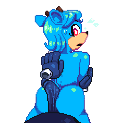 blue_fur deer disembodied_hand gloves looking_back pixel_art sweat toontown_corporate_clash toontown_online toony transparent_background